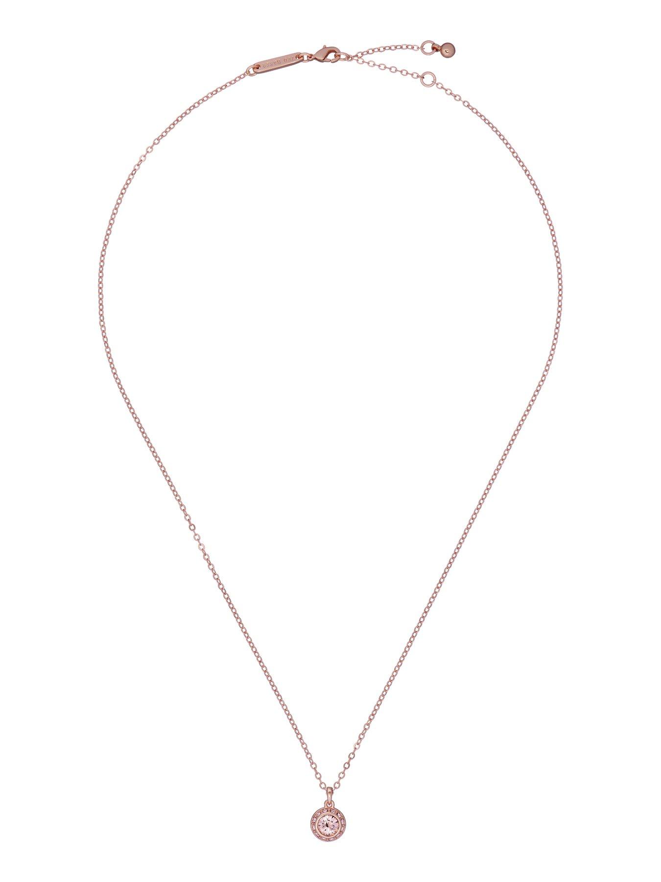 Image 2 of 5 of Ted Baker SOLTELL: Solitaire Sparkle Crystal Pendant Necklace