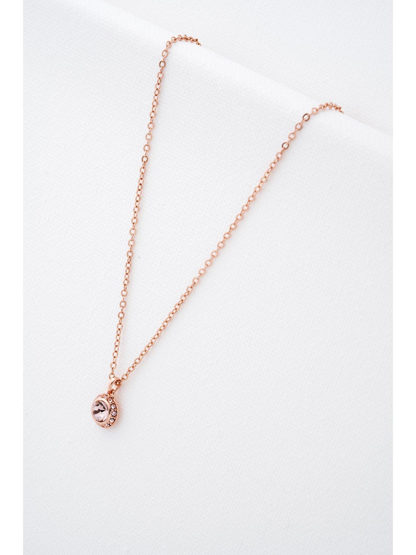 Image 4 of 5 of Ted Baker SOLTELL: Solitaire Sparkle Crystal Pendant Necklace
