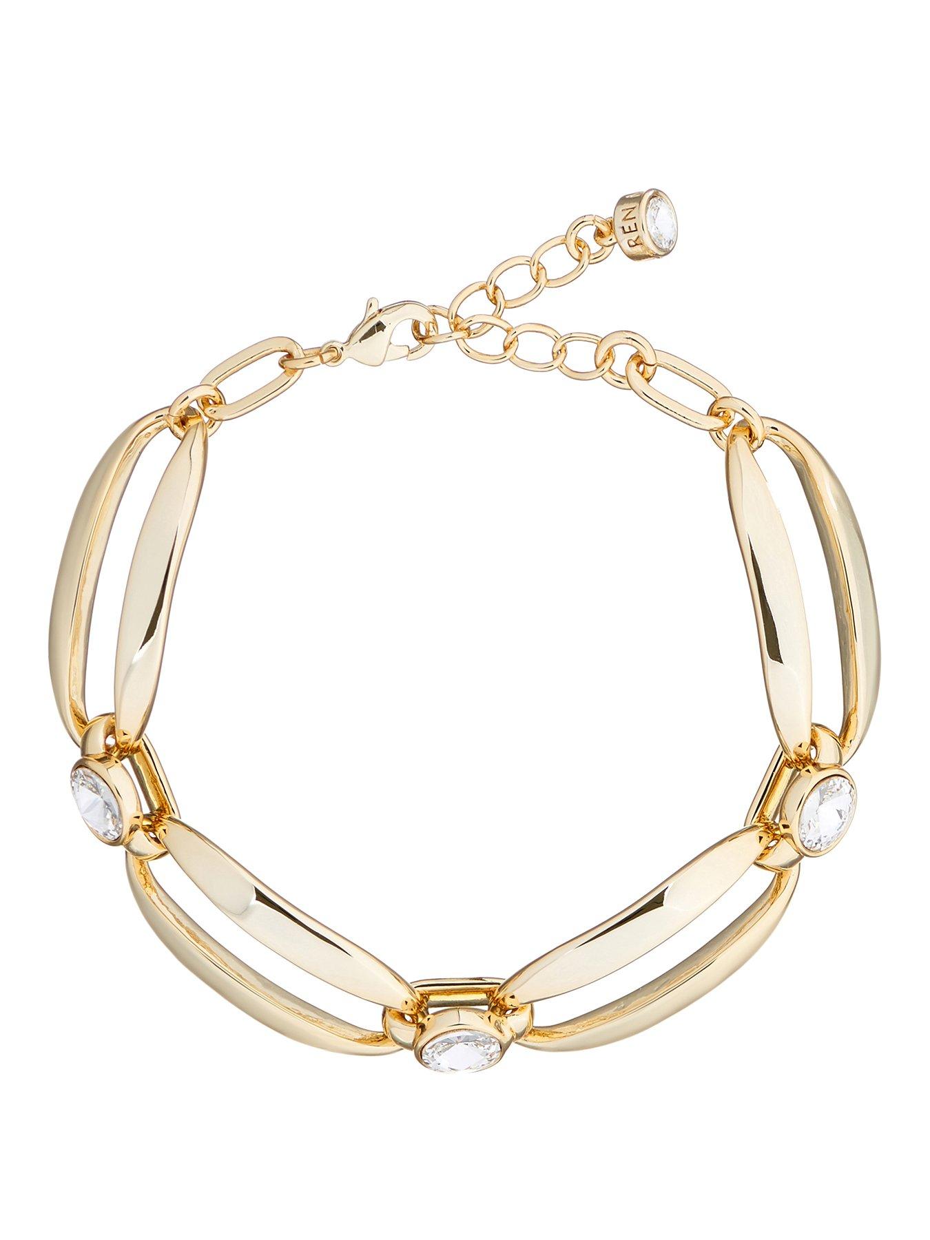 Image 1 of 5 of Karen Millen Crystal Ellipse Bracelet