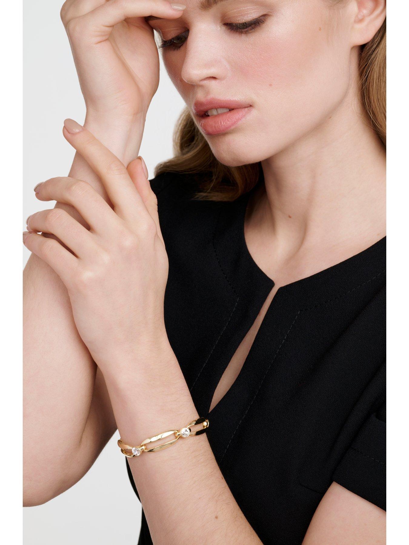 Image 3 of 5 of Karen Millen Crystal Ellipse Bracelet