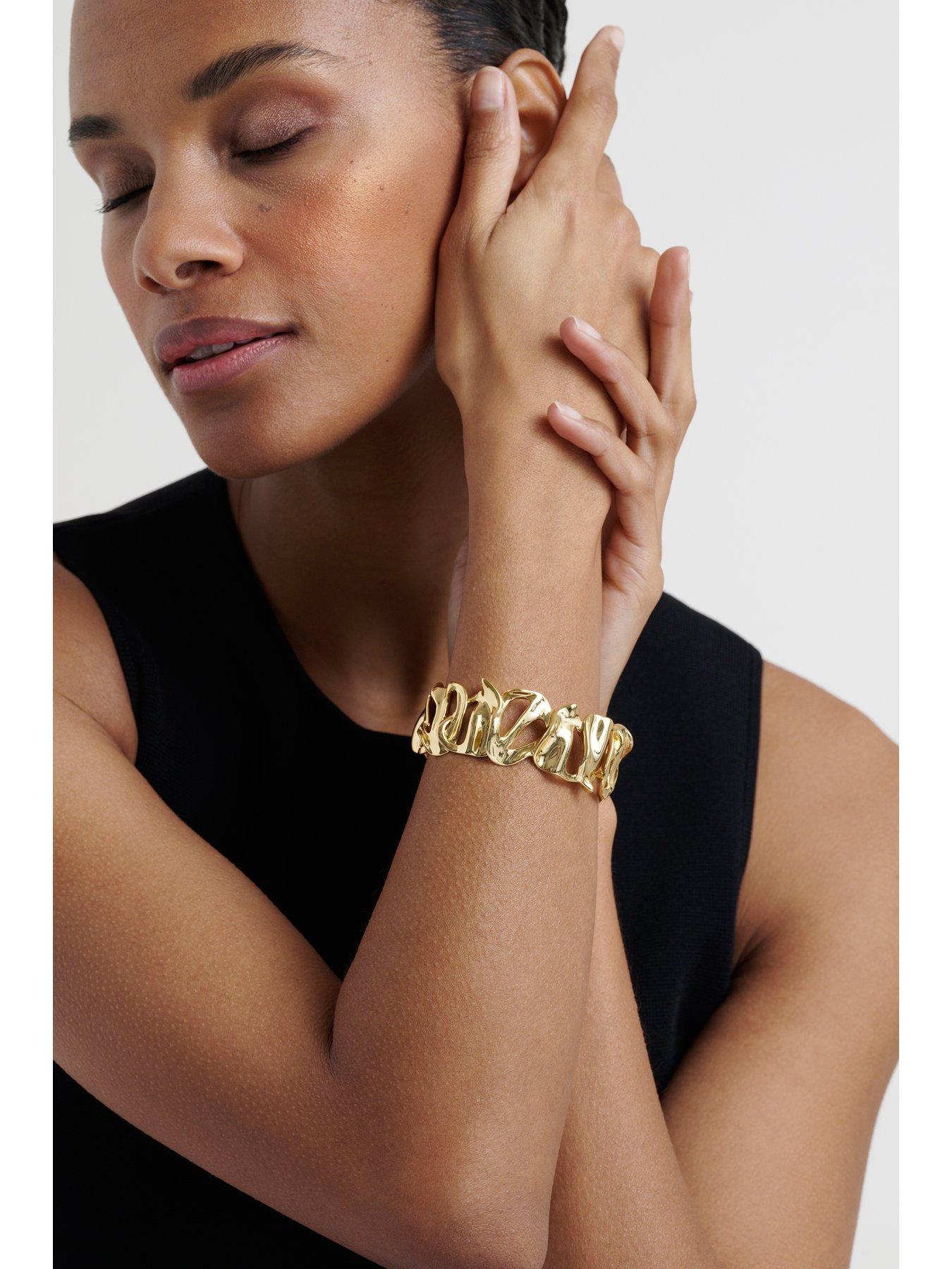 Image 4 of 6 of Ted Baker LEILA: Abstract Leaf Cuff
