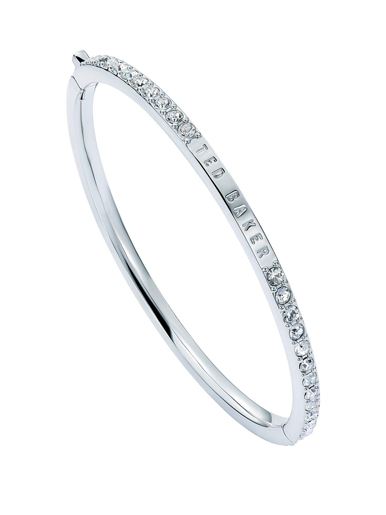 Ted Baker CLAUDIA: Narrow Crystal Hinged Bangle Bracelet