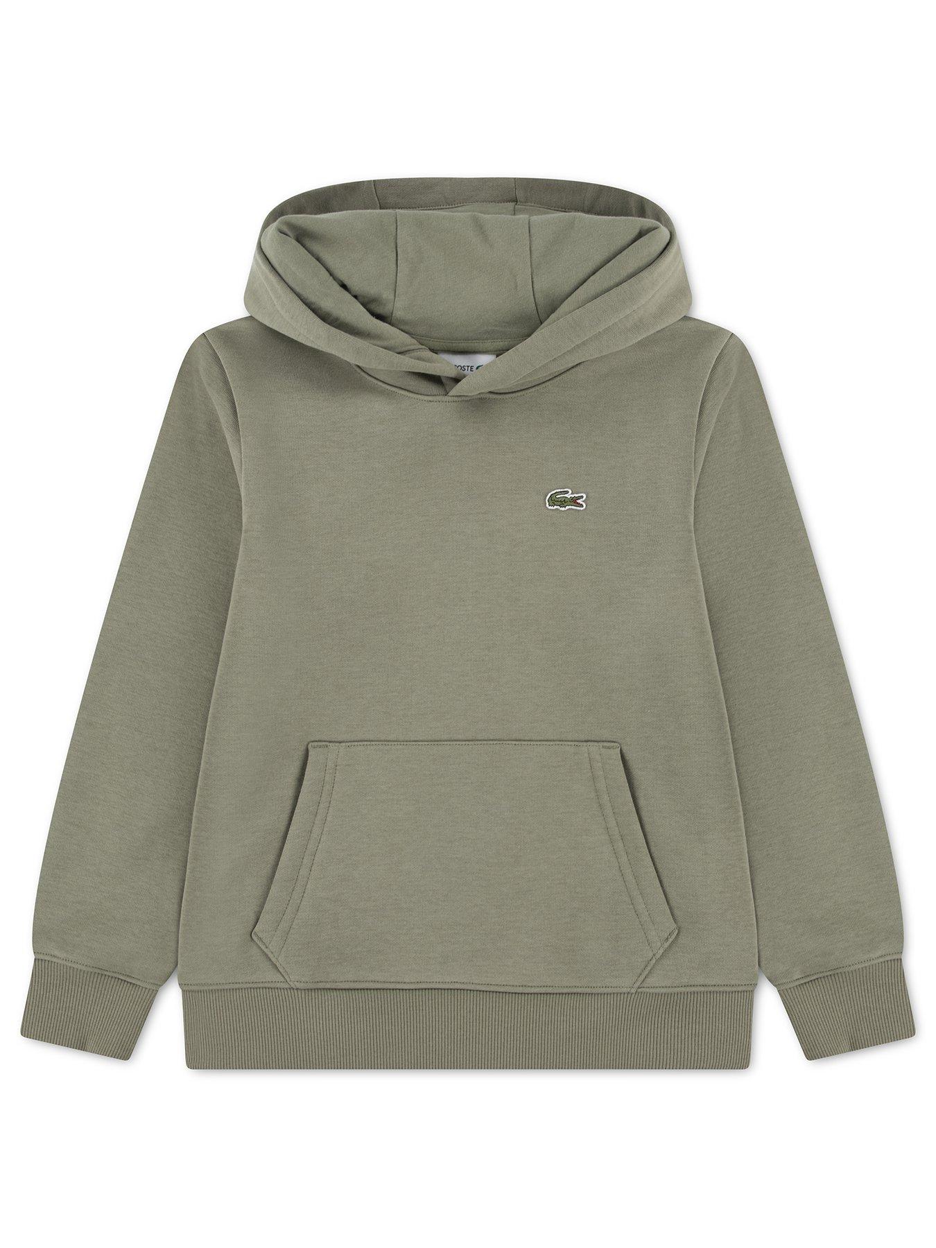 Lacoste Boys Core Fleece Pullover Hoodie - Khaki