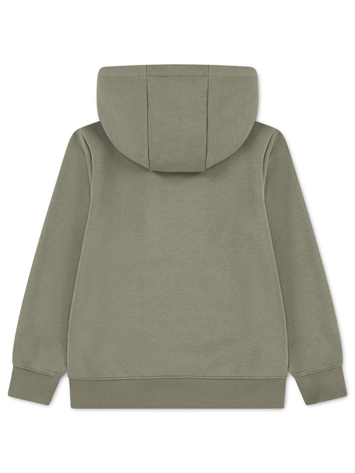 Image 2 of 3 of Lacoste Boys Core Fleece Pullover Hoodie - Khaki