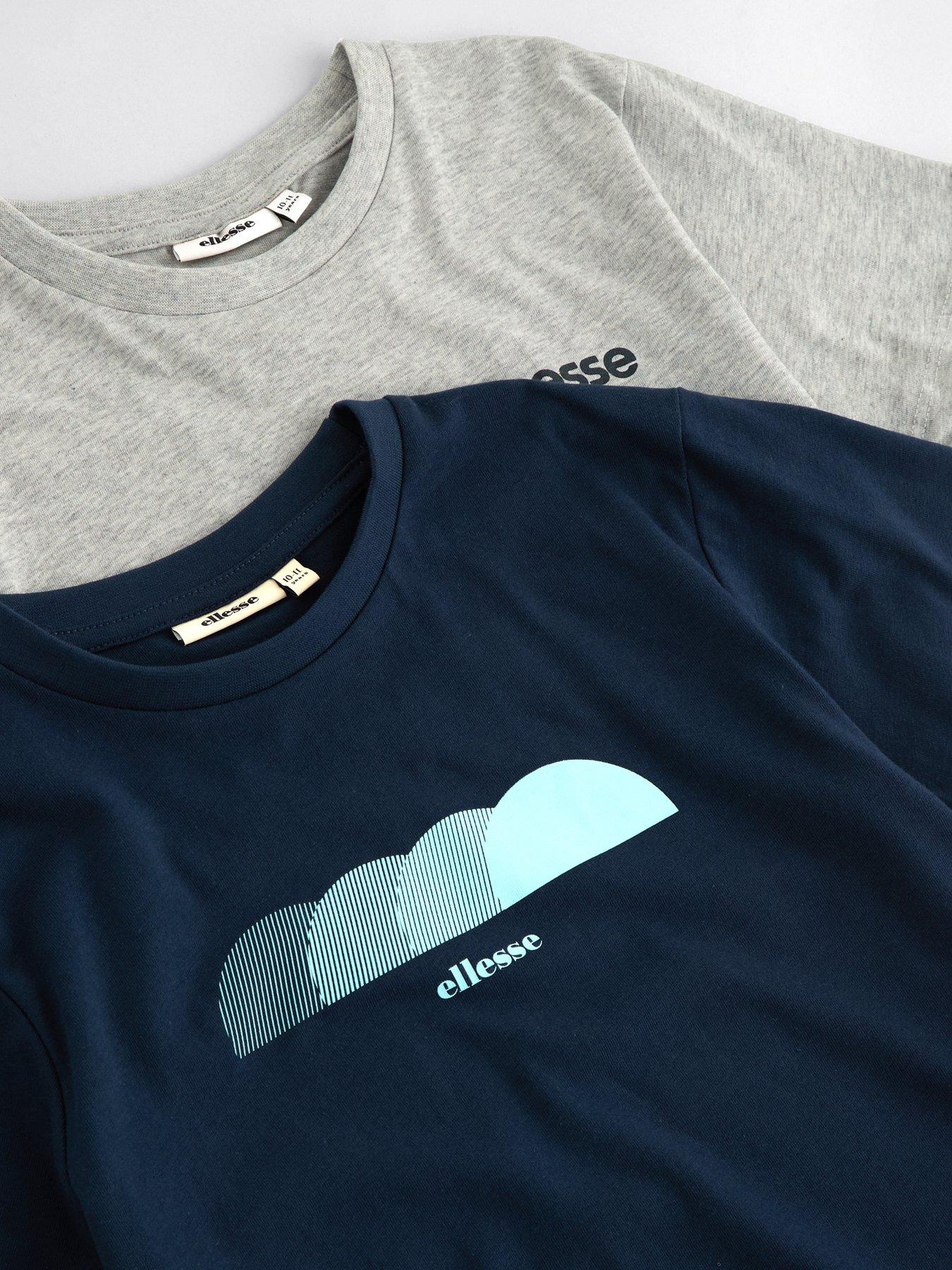 Image 5 of 5 of Ellesse Junior Malner 2 Pack T-shirt - Grey