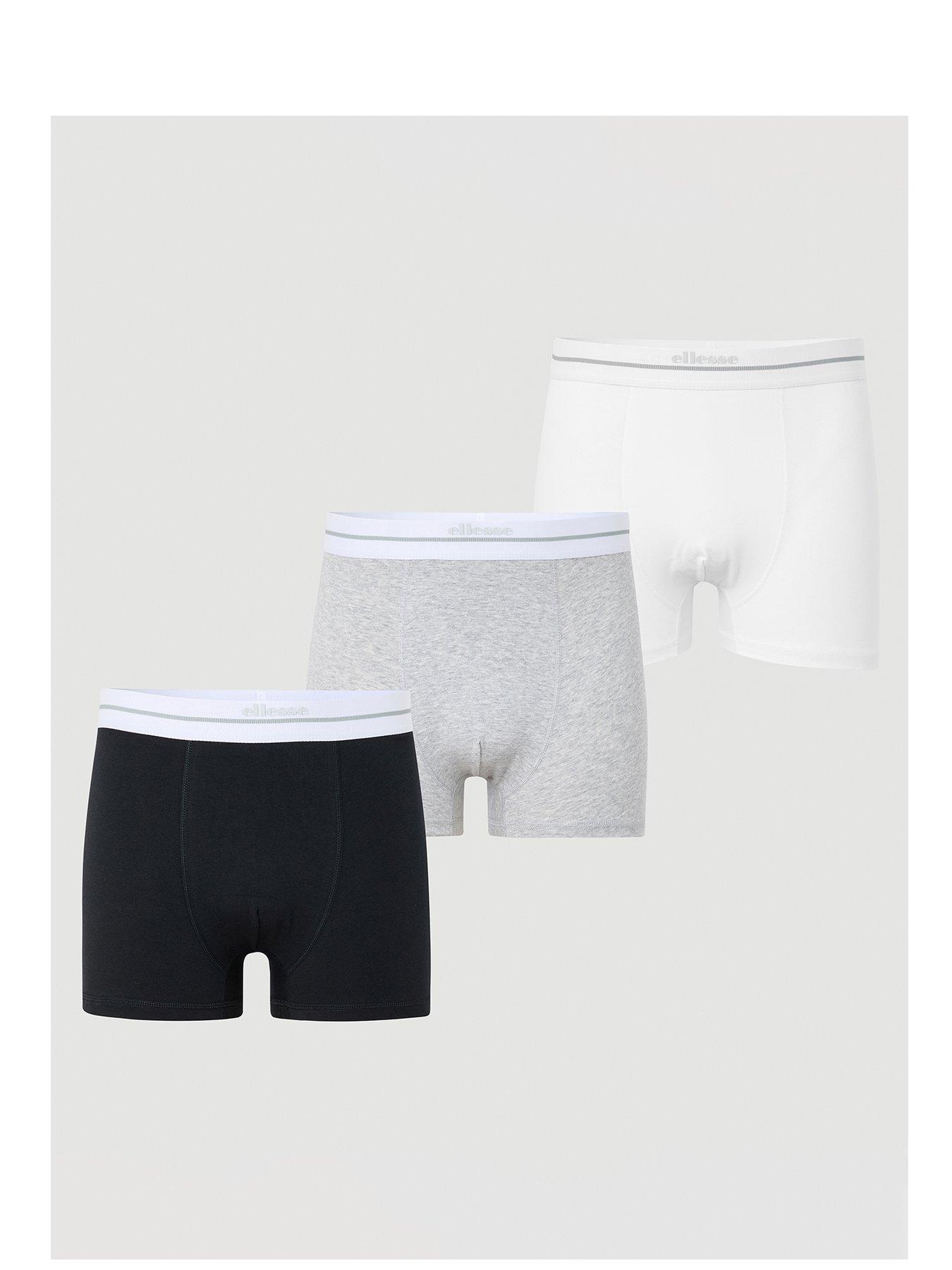 Image 1 of 6 of Ellesse Mens Ambria Stretch Cotton 3 Pack Trunks - Multi
