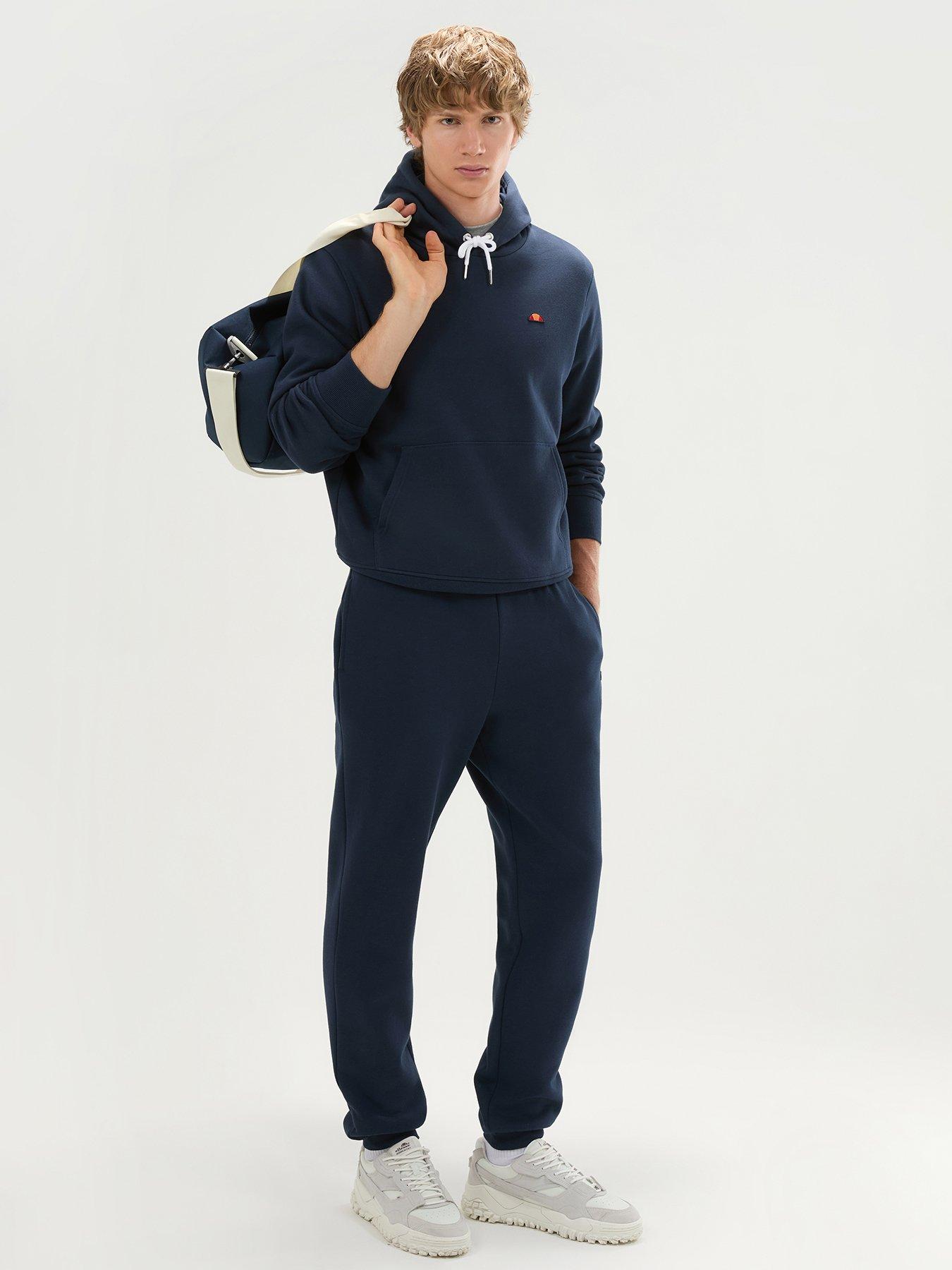 Ellesse Men's Traccota 2 Hoodie  &  Joggers Tracksuit Set - Navy