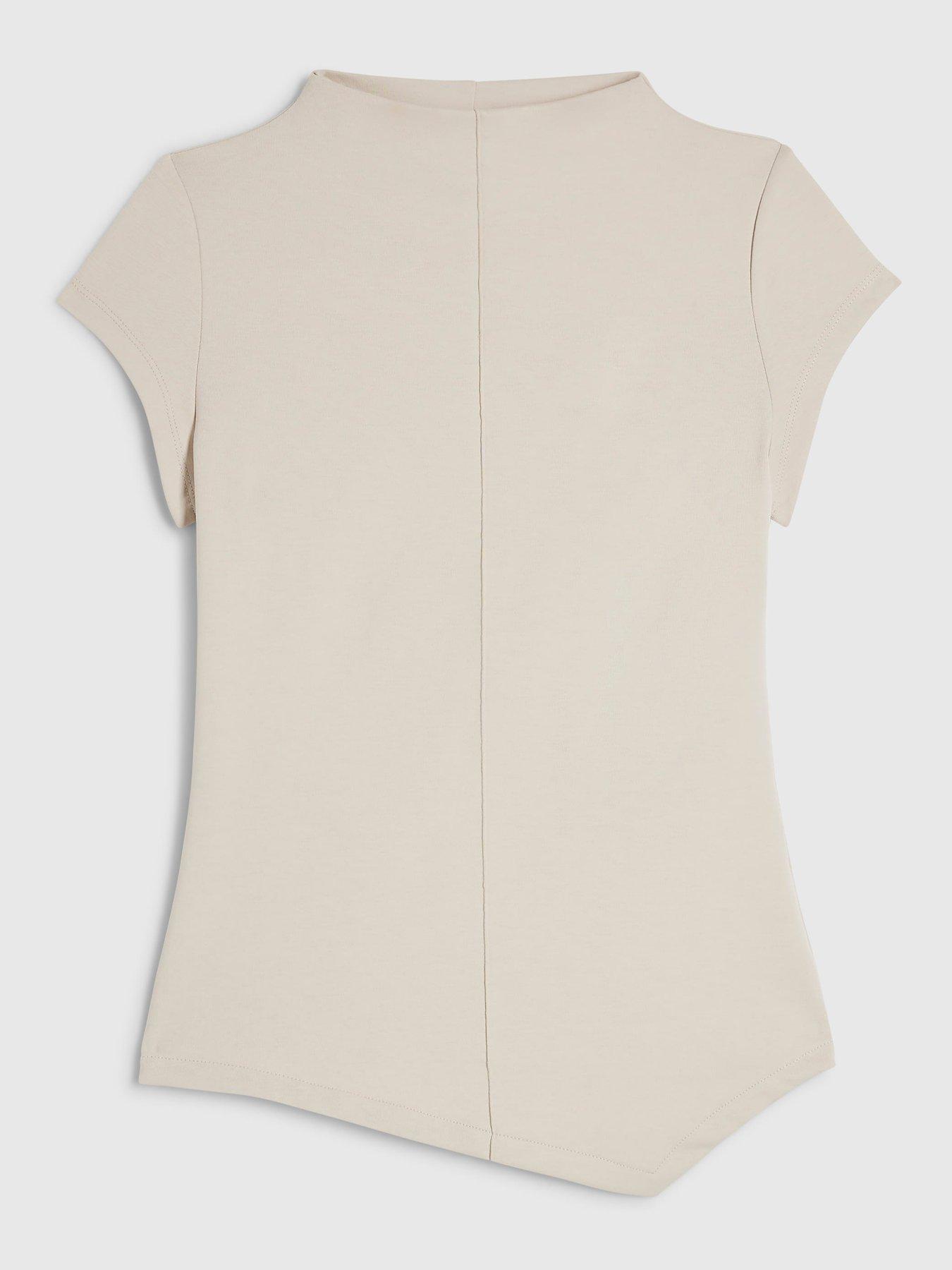 Image 5 of 6 of River Island Neoprene High Neck Seam Tee
