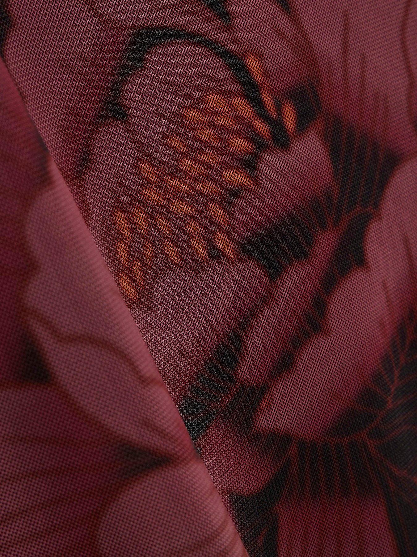 Image 6 of 6 of River Island Sl Mesh Floral Print Drape Top