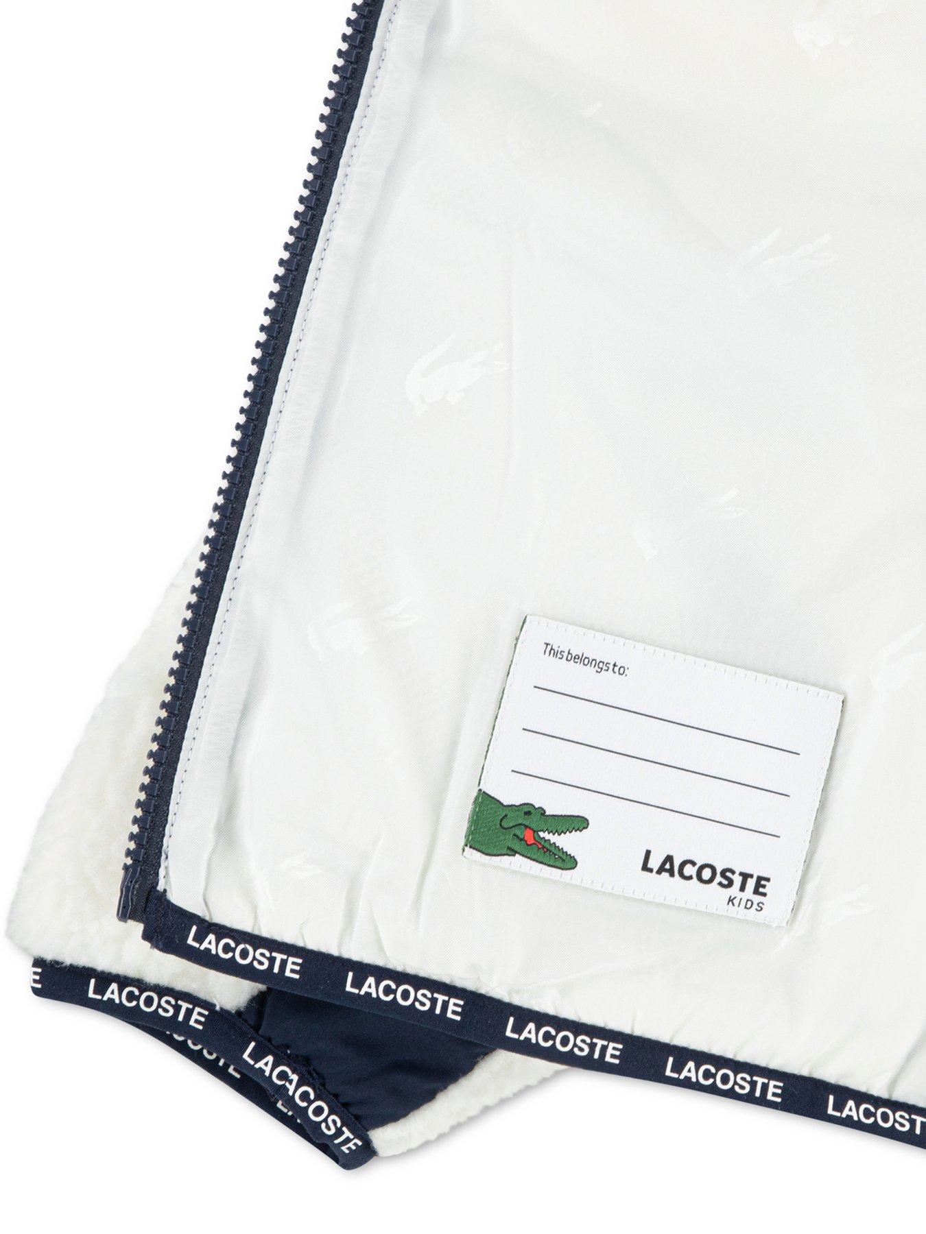 Image 4 of 4 of Lacoste Younger Boys Sherpa Jacket - Cream