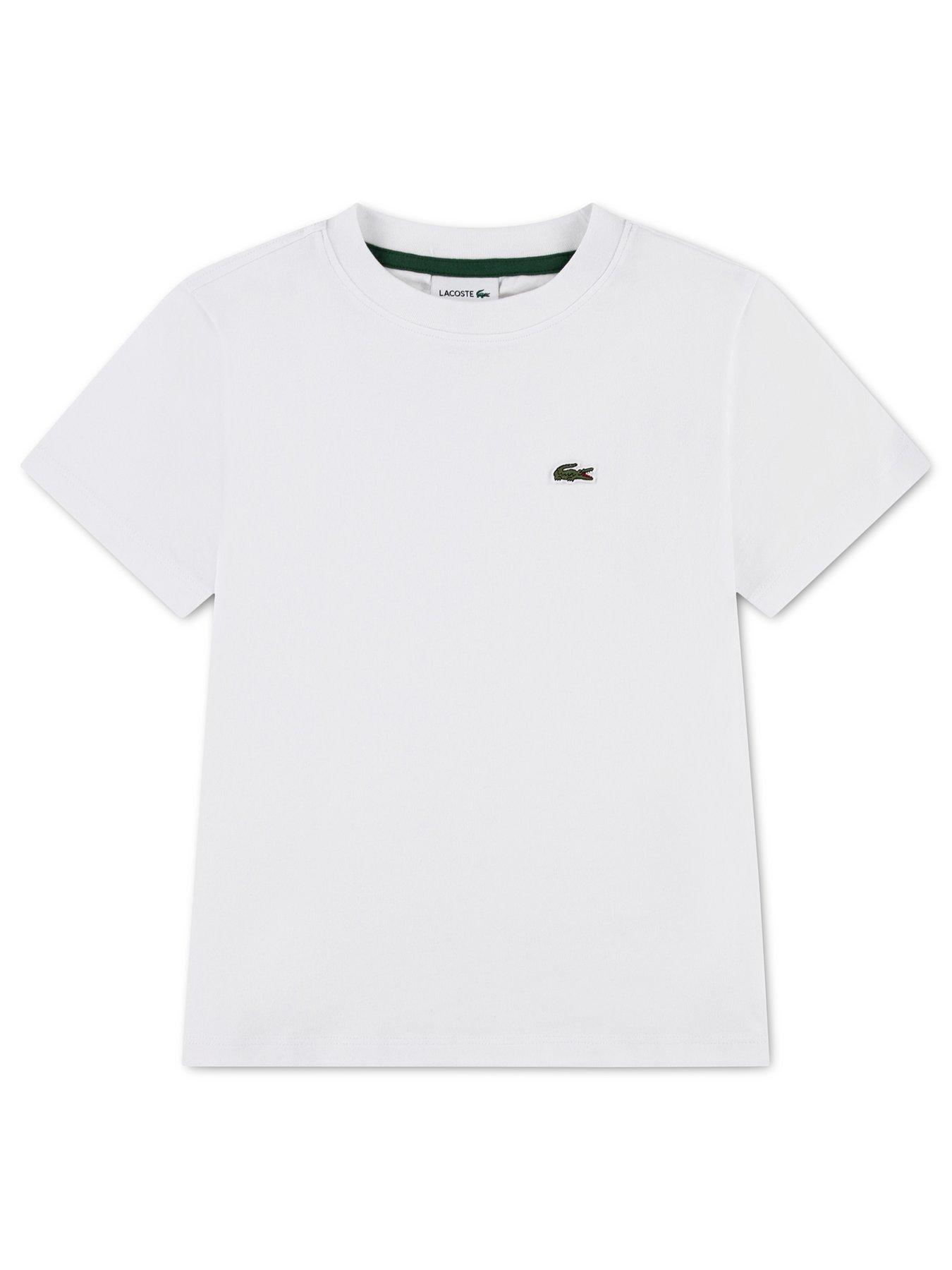 Lacoste Unisex Cotton Crew Neck T-Shirt - White
