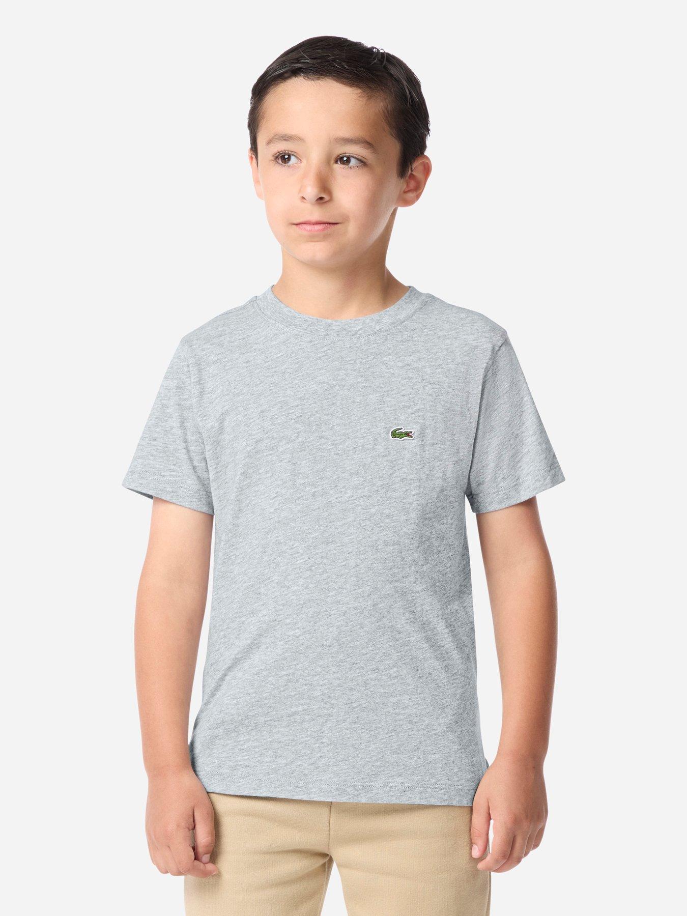 Lacoste Unisex Cotton Crew Neck T-Shirt - Light Heathered Grey