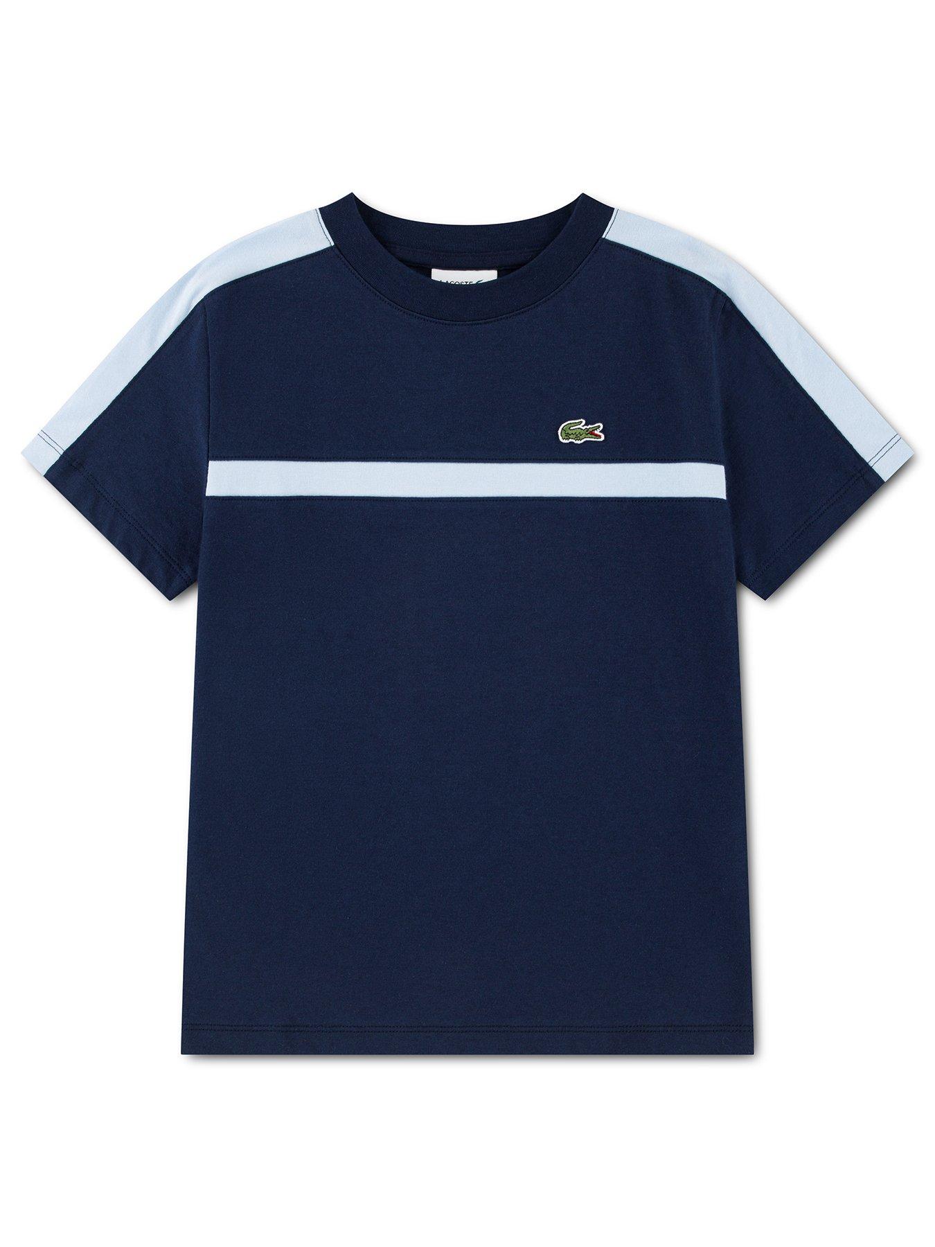 Lacoste Cotton Colour Block T-Shirt - Midnight Blue