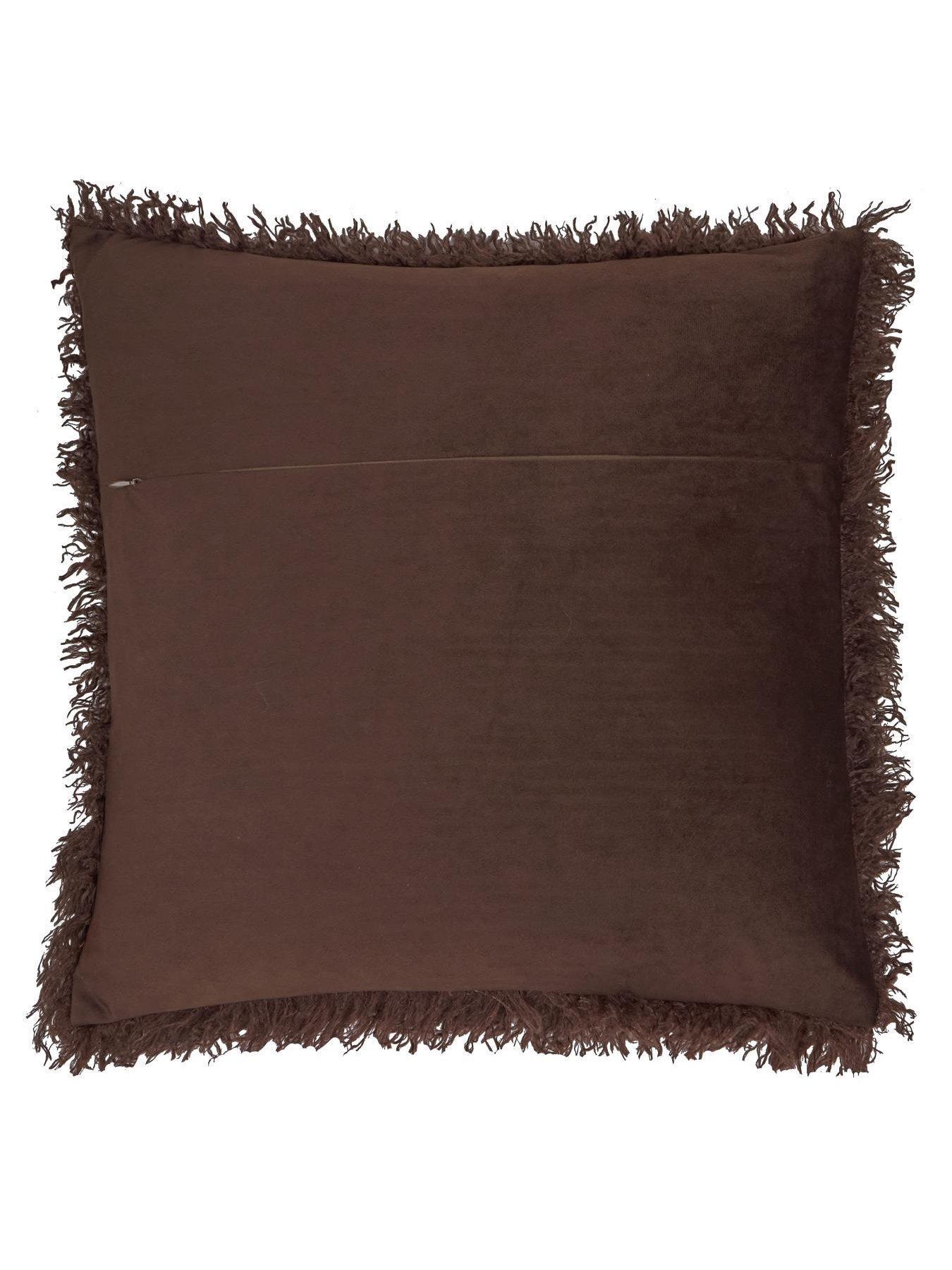 Image 4 of 4 of Furn Rowan 50x50 Polyester Cushion Chocolate