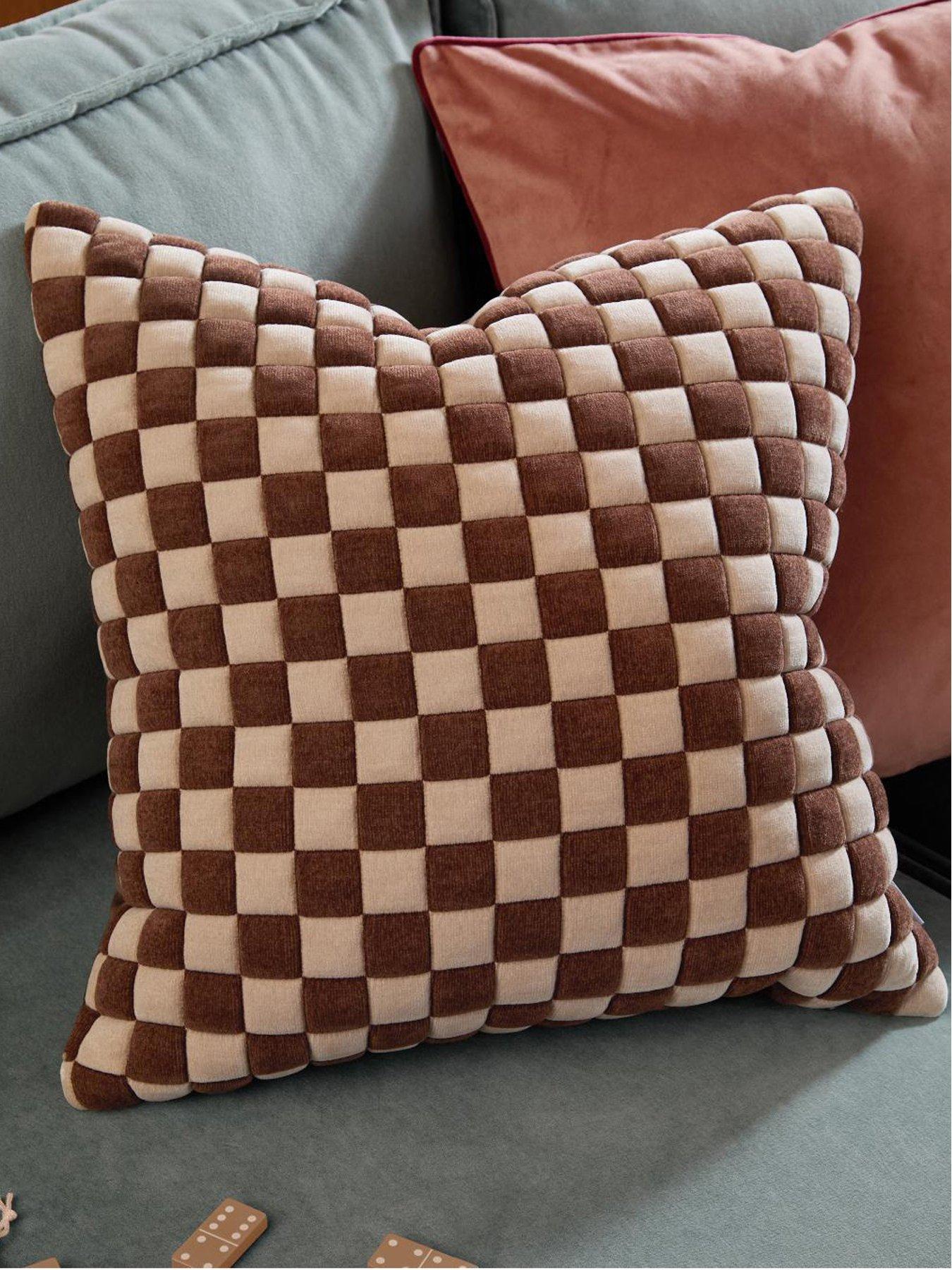 Furn Softie Checkerboard 50x50cm Polyester Cushion