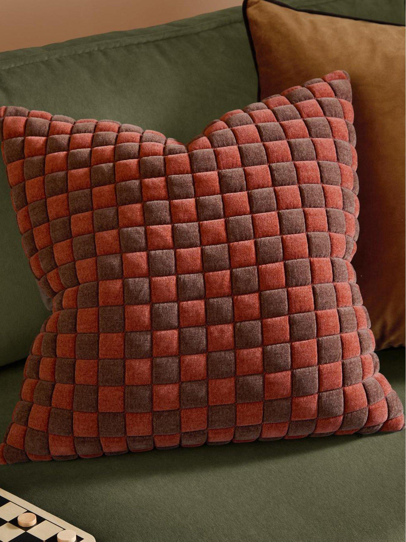 Furn Softie Checkerboard 50x50cm Polyester Cushion