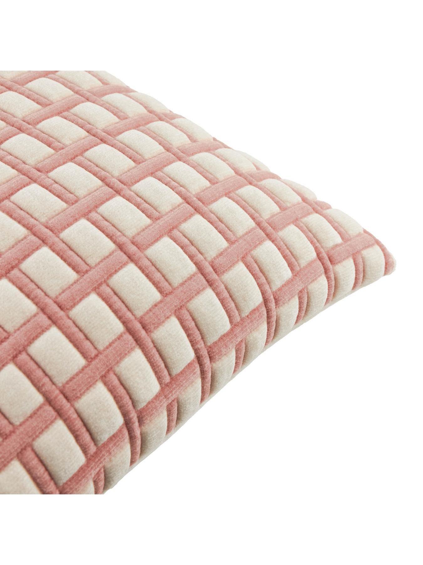 Image 2 of 3 of Furn Softie Grid 40x60 Polyester Cushion Pink