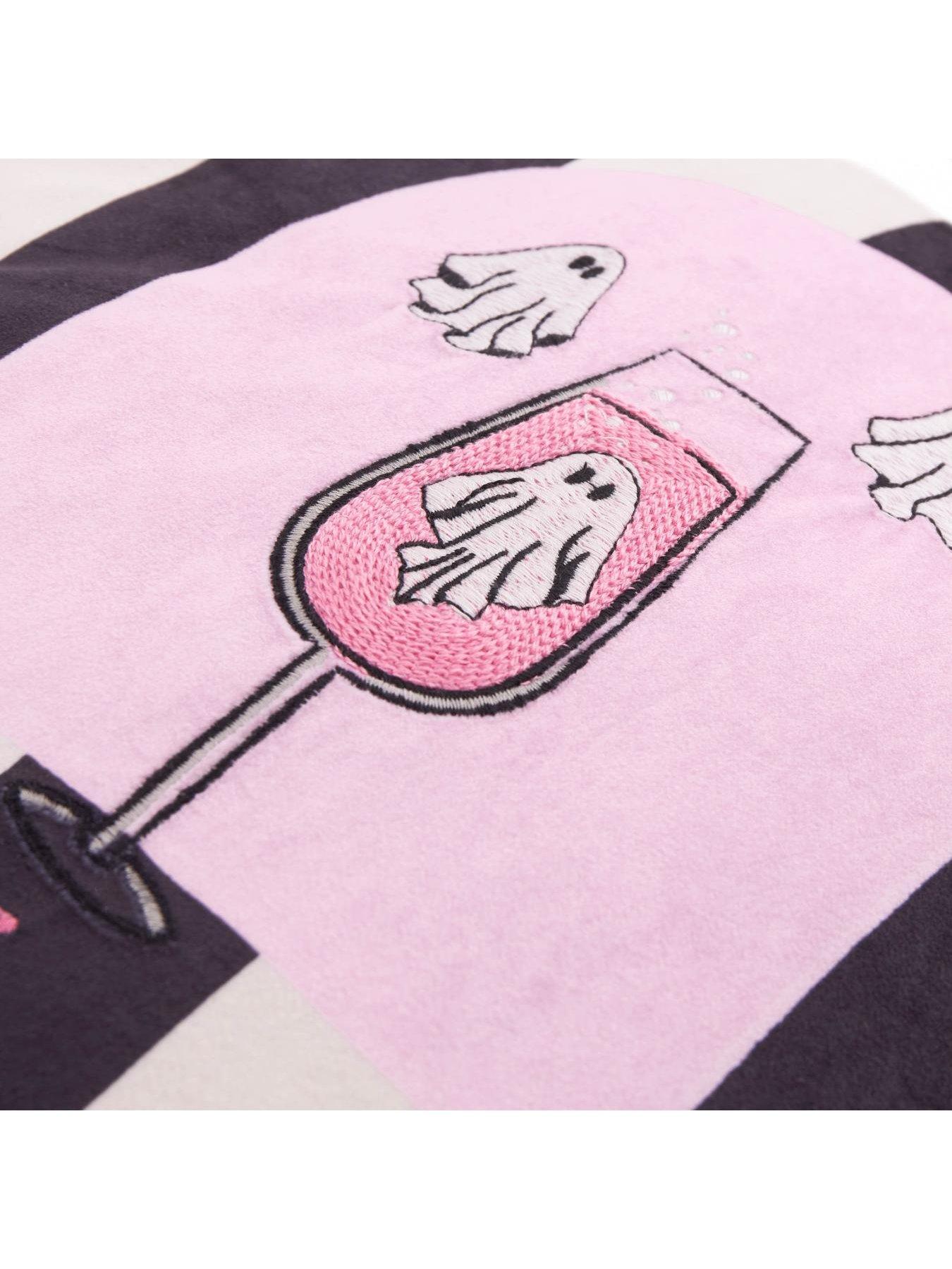 Image 3 of 5 of Furn Spooky Spritz 45x45 Polyester Cushion Pink/mono