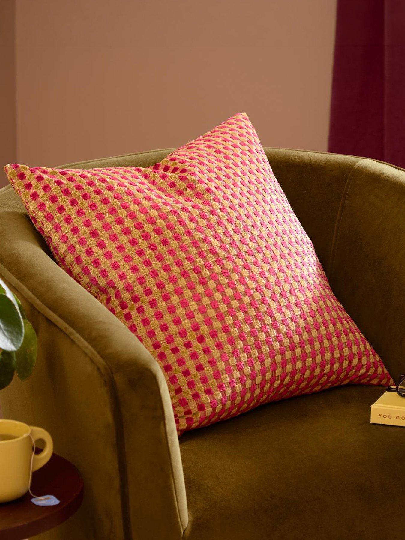 Furn Checkered 45x45cm Polyester Cushion