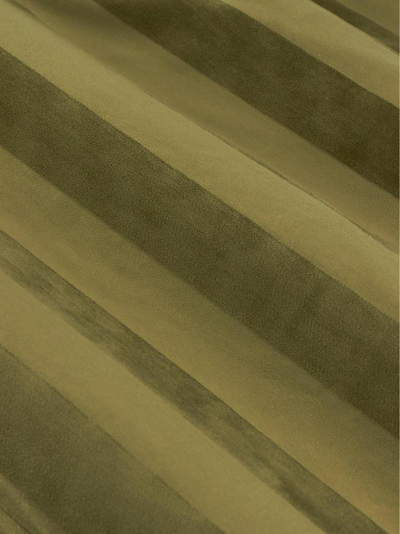 Image 3 of 5 of Paoletti Regency Stripe Eyelet Curtains Olive