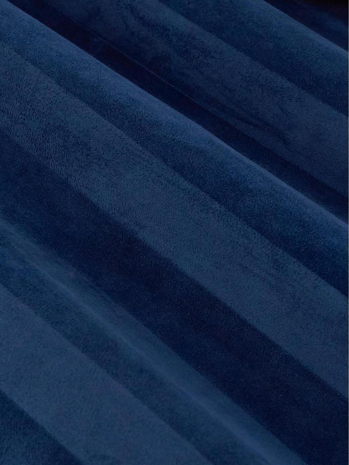 Image 3 of 5 of Paoletti Regency Stripe Eyelet Curtains Midnight