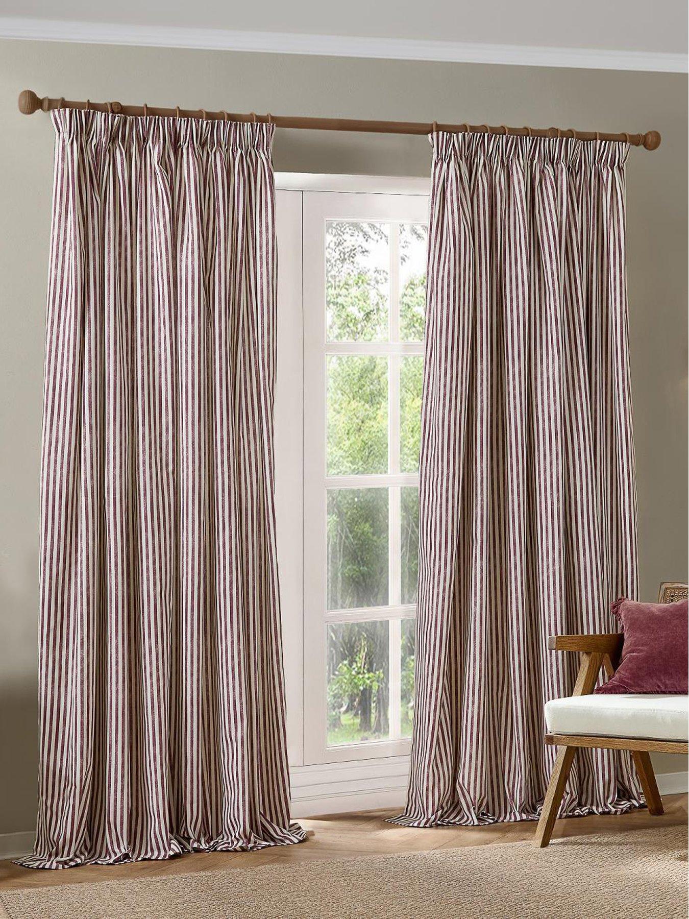 Image 1 of 5 of Yard Hebden 117x183 Pencil Pleat Curtains Beetroot
