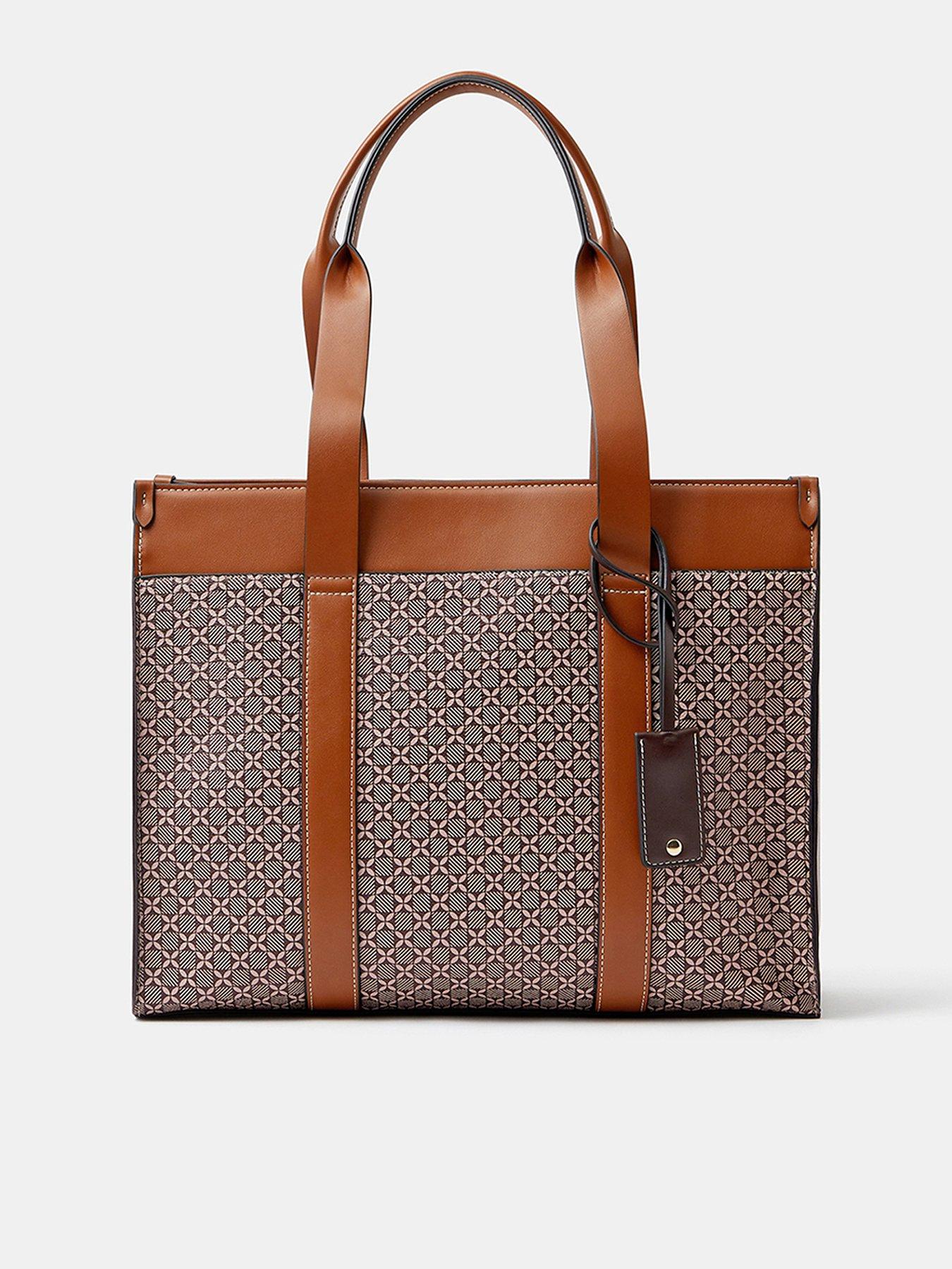 Accessorize Monogram Shoulder Tote Bag - Multi