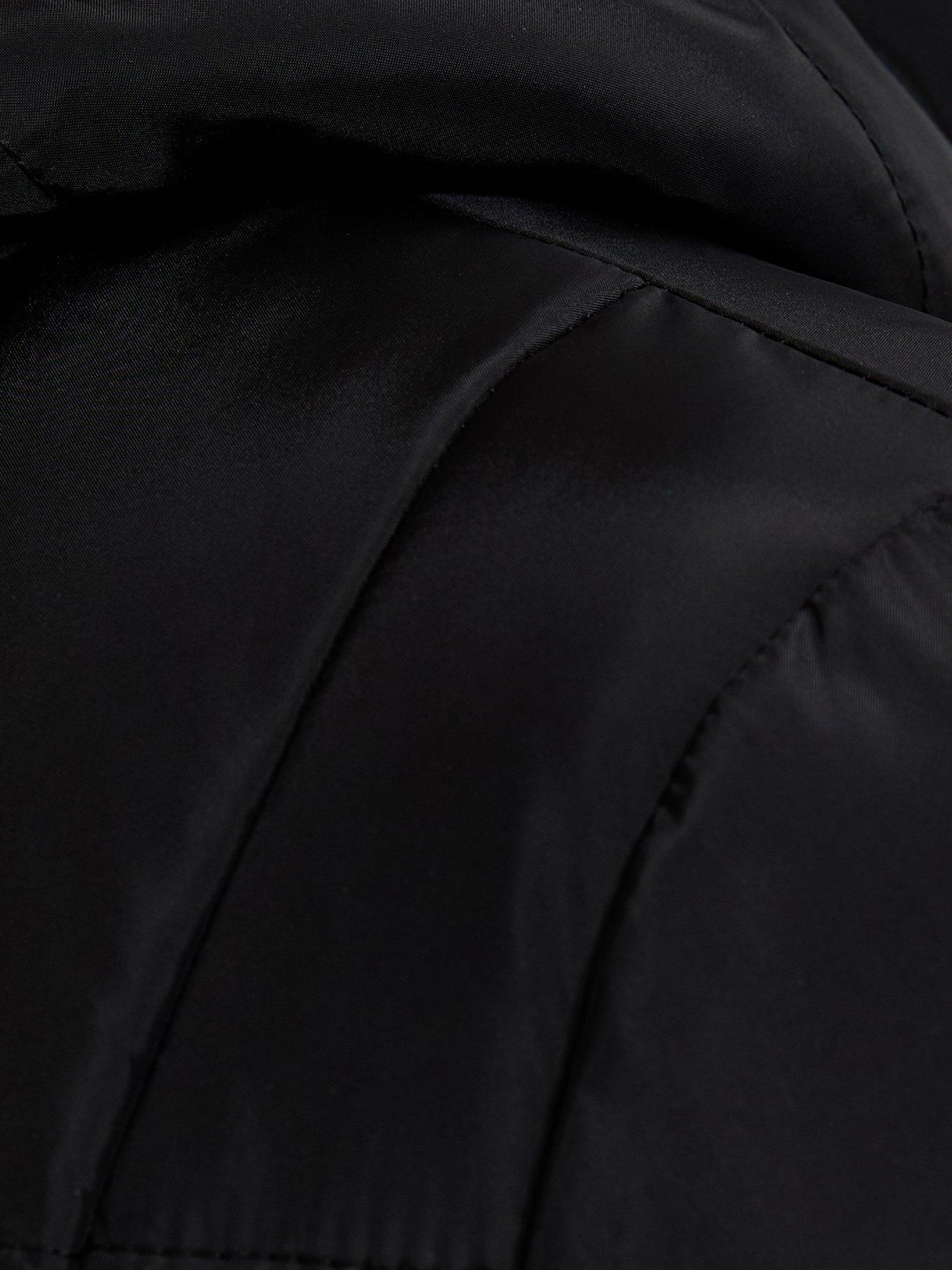 Image 6 of 6 of New Look 915 Girls Padded Hooded Zip Jacket - Black