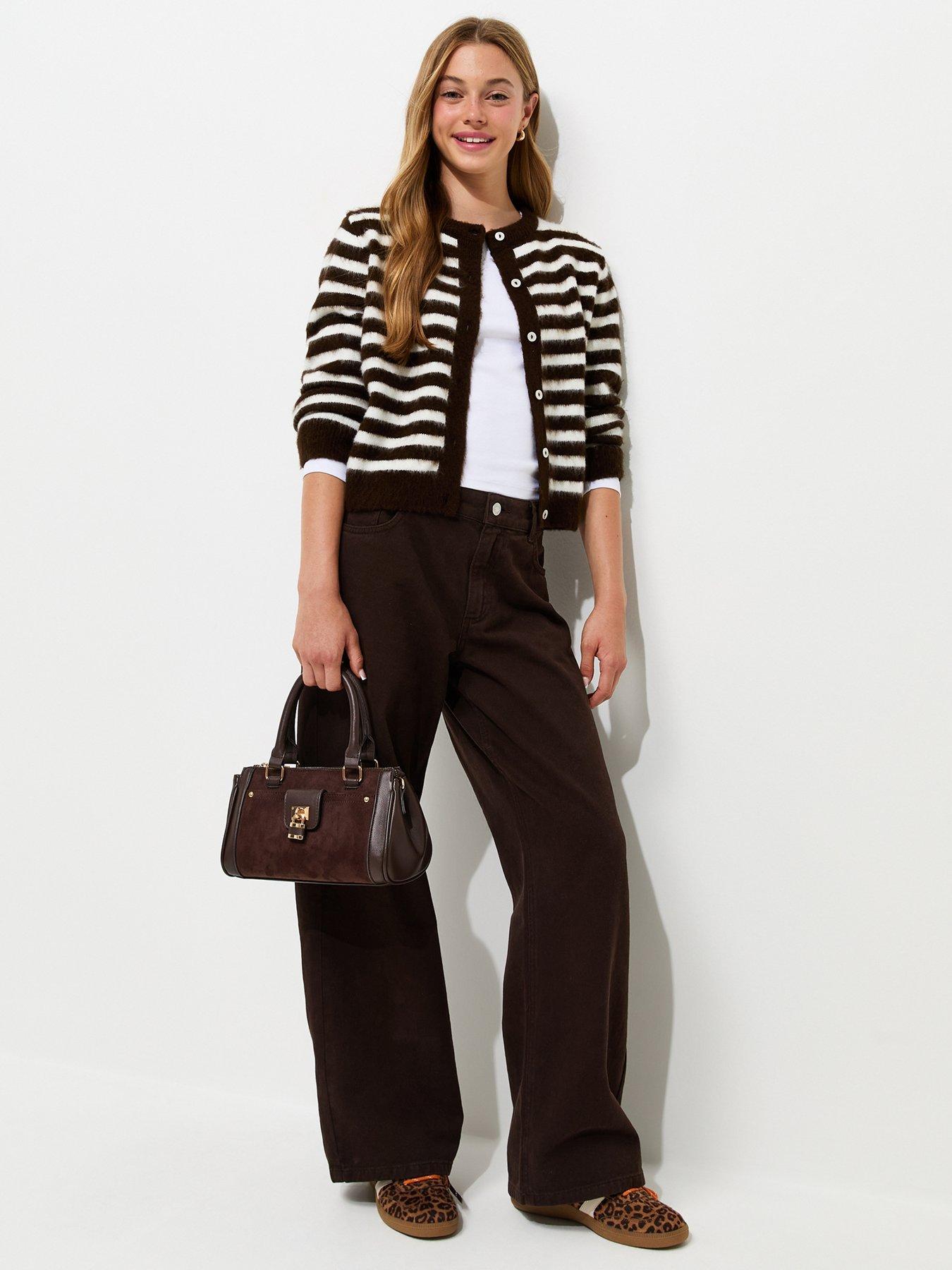 Image 3 of 5 of New Look 915 Girls Cotton-Rich Ribbed Long Sleeve Blouse - Off White