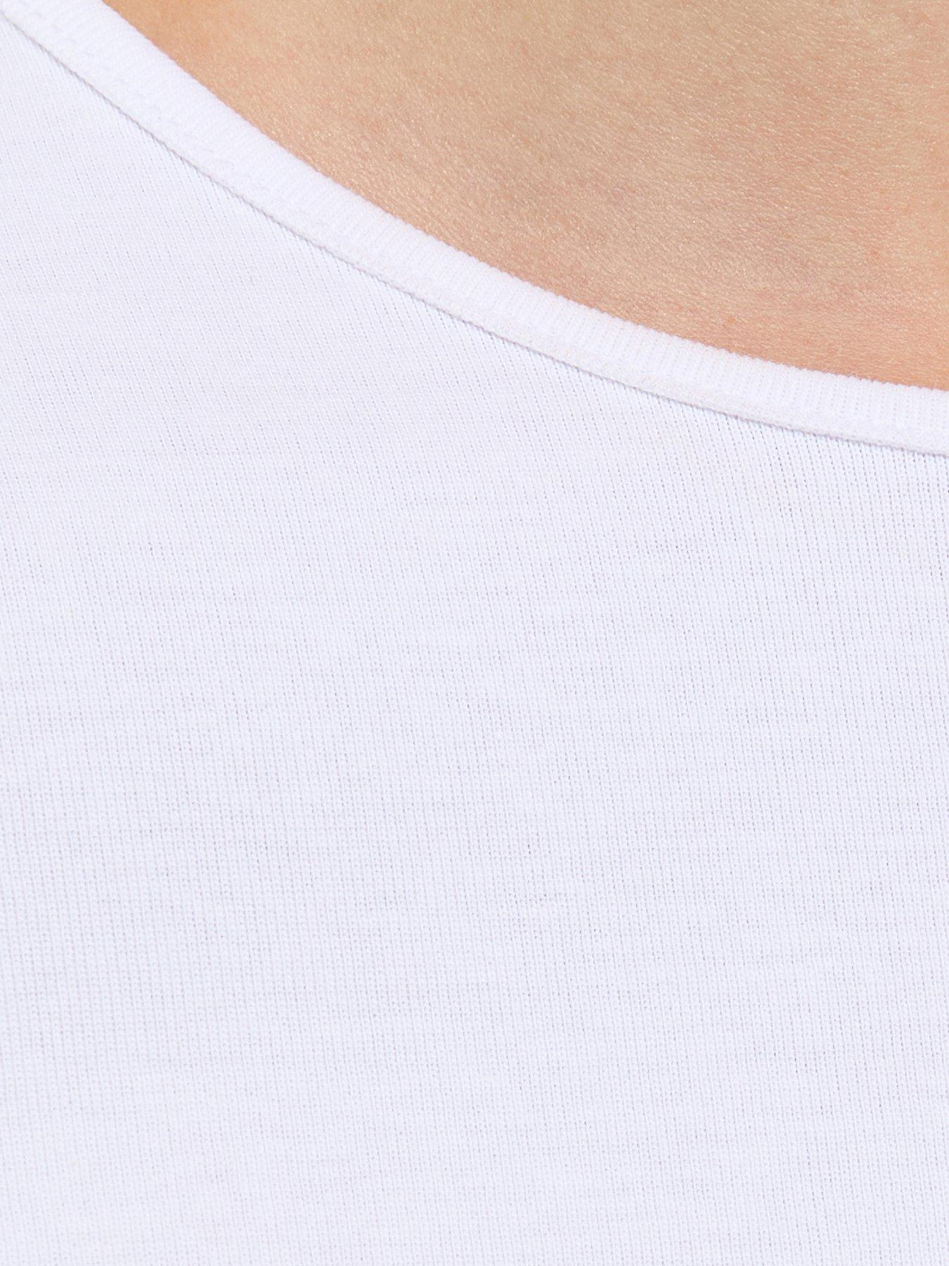 Image 5 of 5 of New Look 915 Girls Cotton-Rich Ribbed Long Sleeve Blouse - Off White