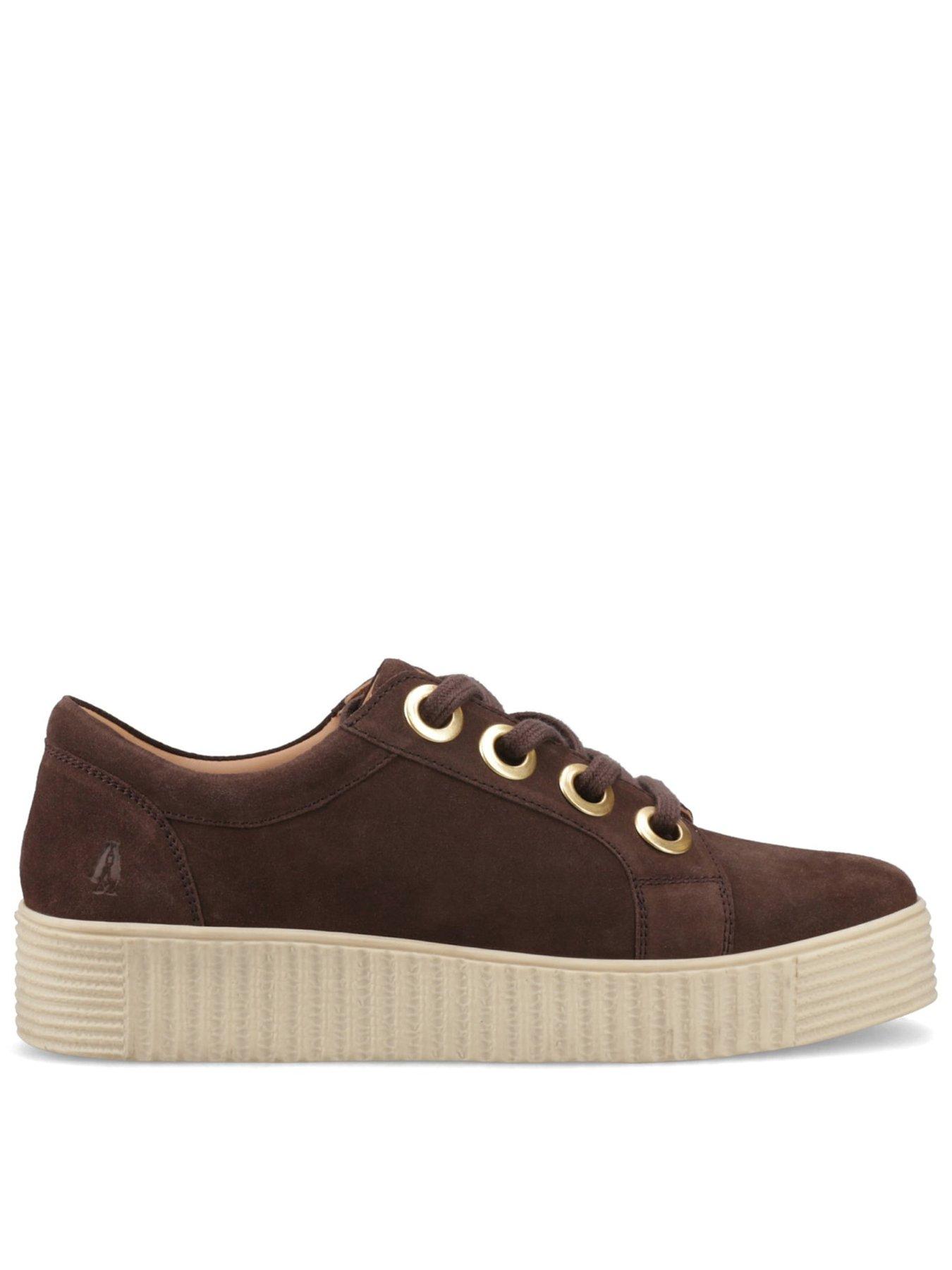 Image 1 of 3 of Hush Puppies Tamsin Suede Trainer - Chocolate