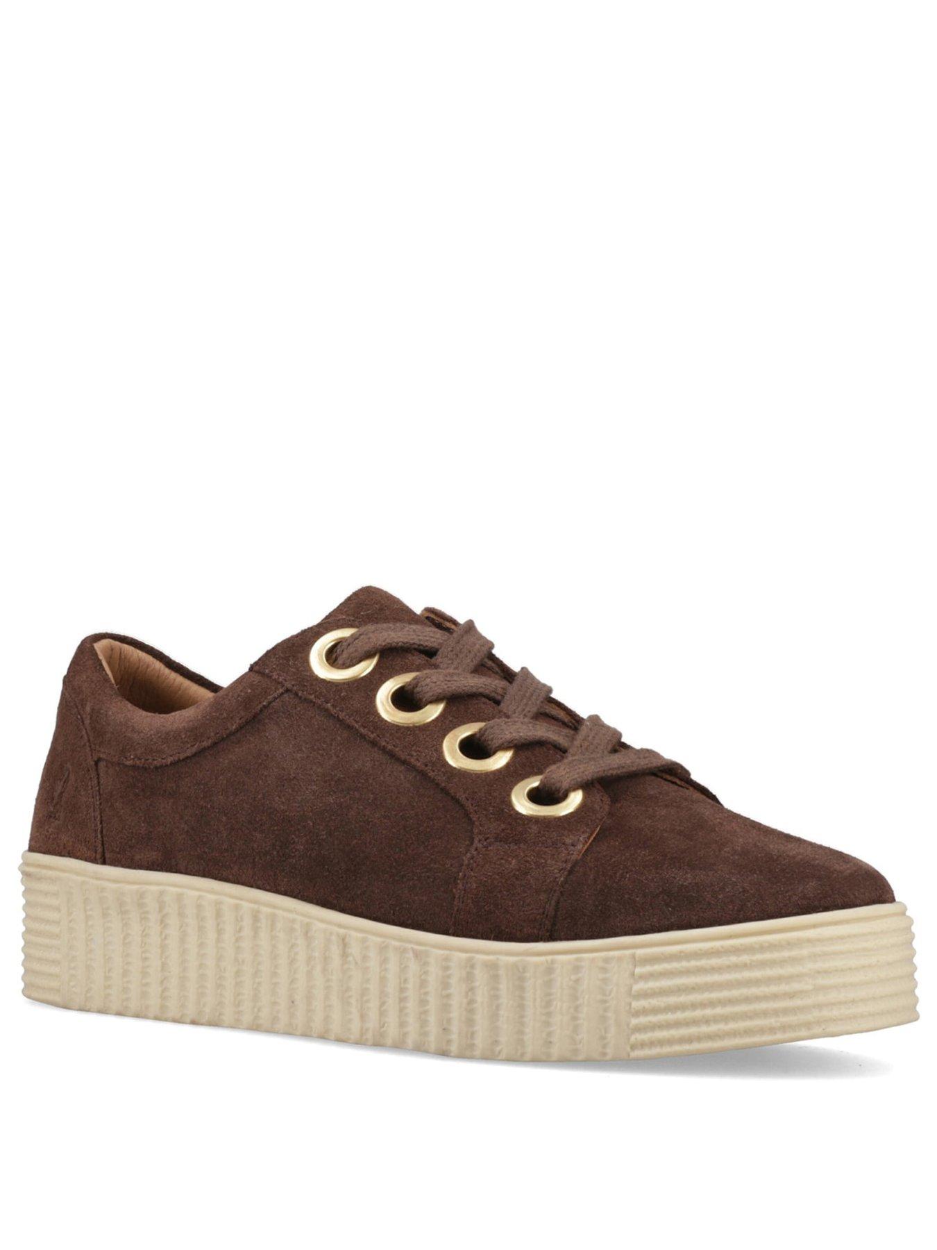 Image 2 of 3 of Hush Puppies Tamsin Suede Trainer - Chocolate