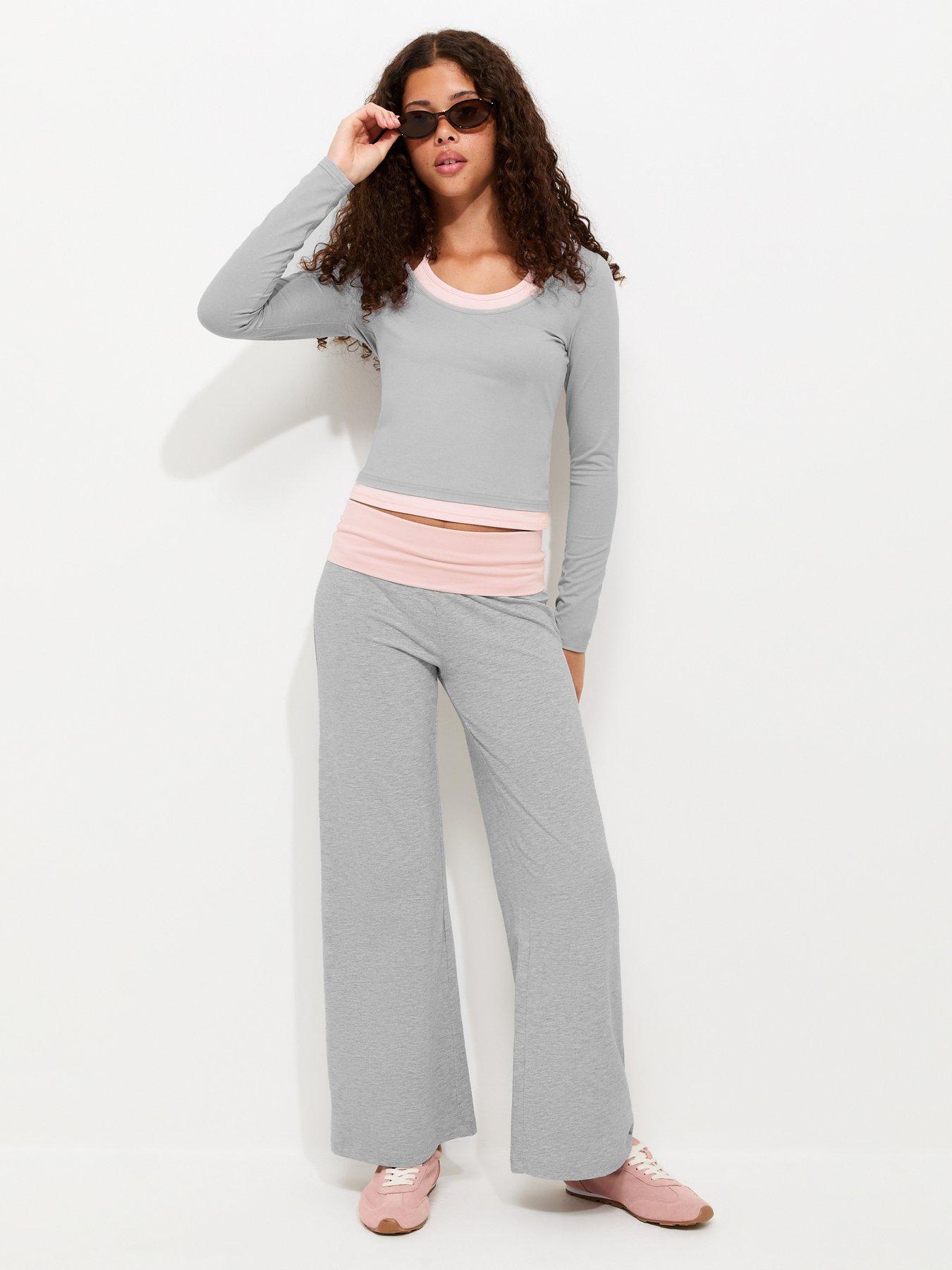 Image 3 of 5 of New Look 915 Girls 2 In 1 Halterneck Long Sleeve Top - Grey