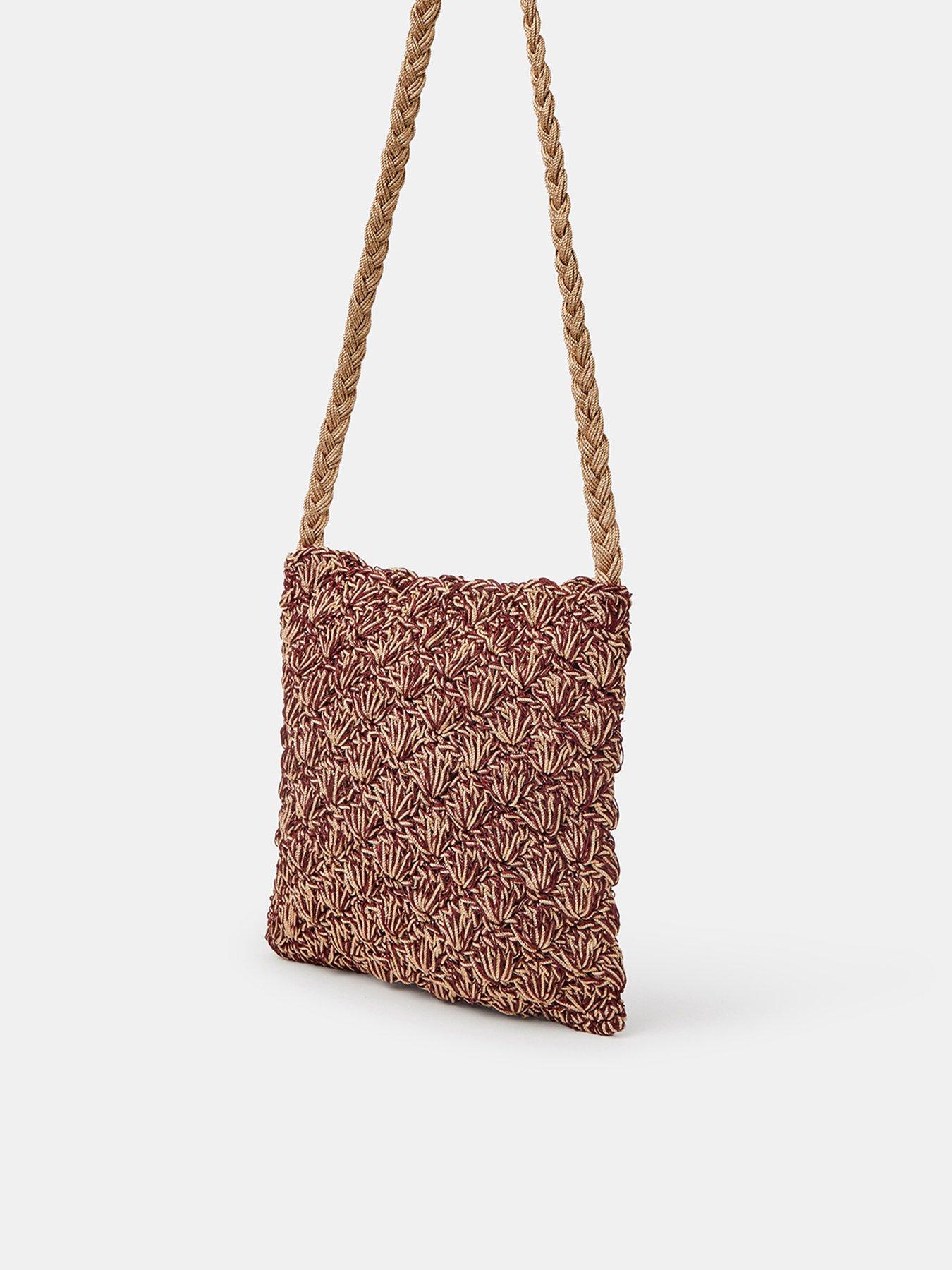 Image 3 of 5 of Accessorize Metallic Macrame Crossbody Bag
