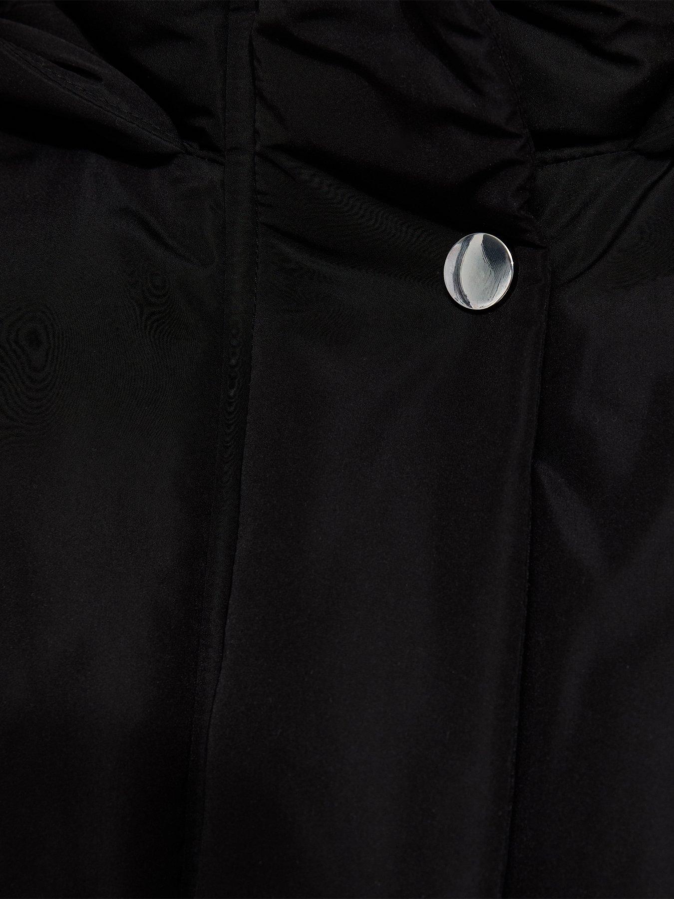 Image 5 of 5 of New Look Womens Hooded High Collar Puffer Jacket - Black