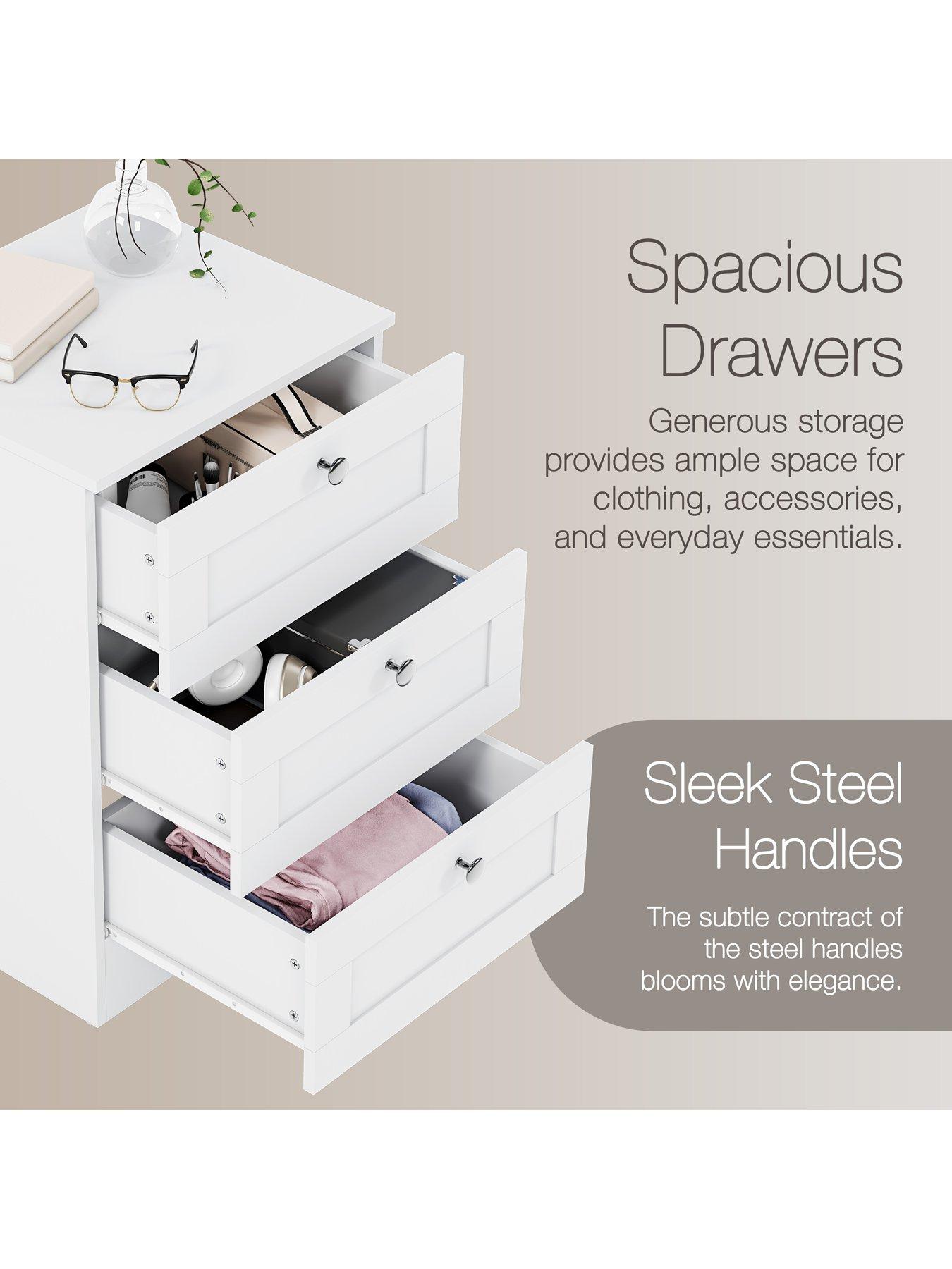 Image 4 of 7 of Vida Designs Altino 3 Drawer Bedside Chest