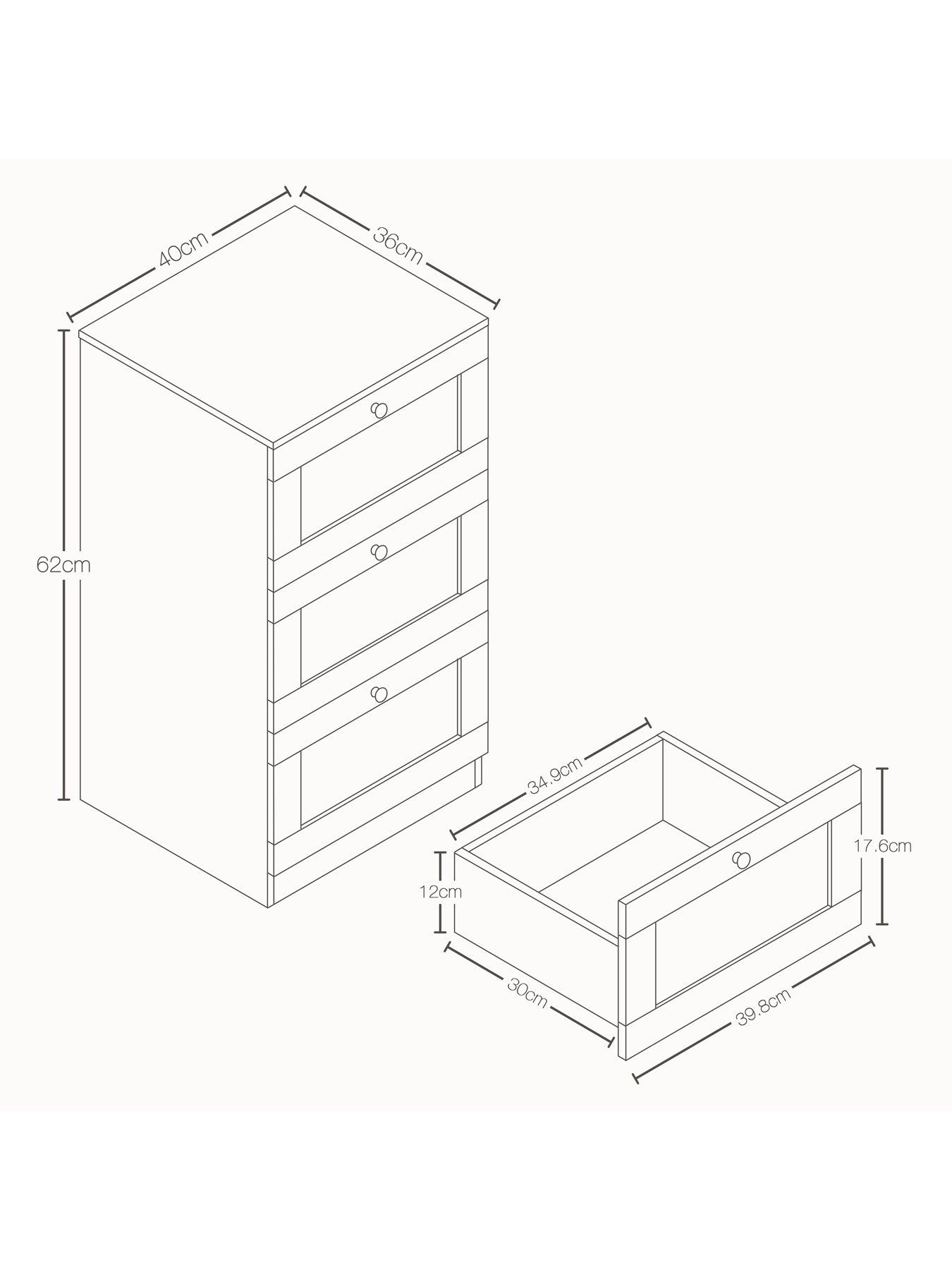 Image 6 of 7 of Vida Designs Altino 3 Drawer Bedside Chest