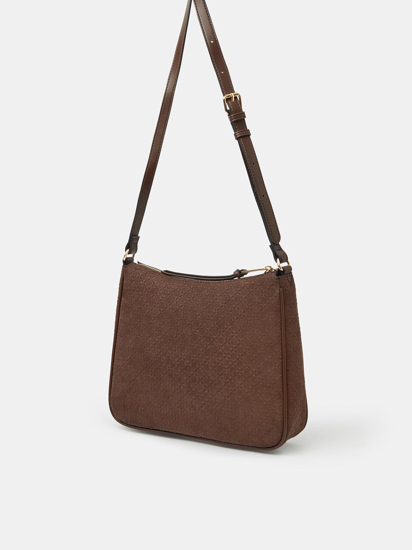 Image 3 of 5 of Accessorize Suedette Embossed Crossbo