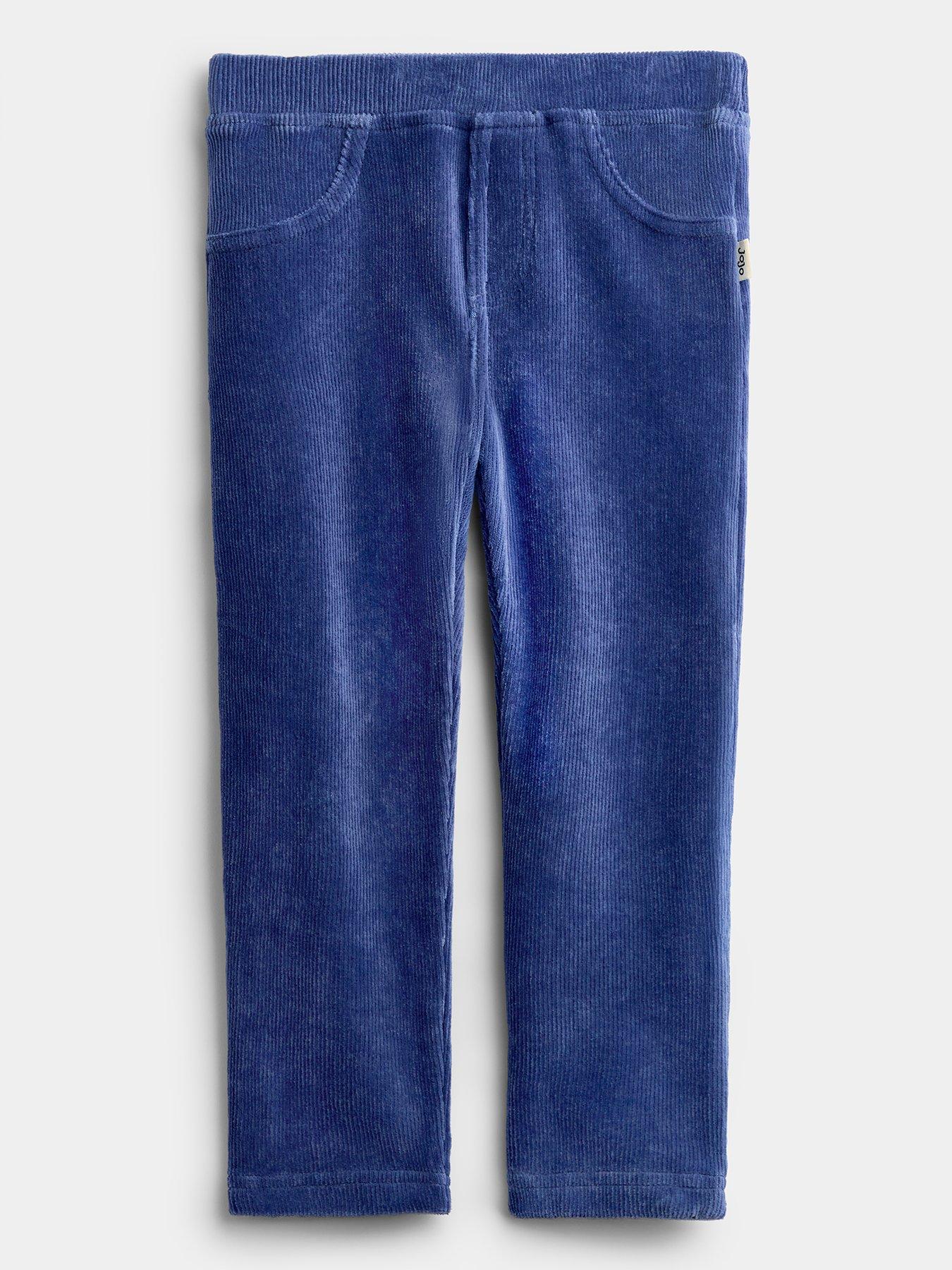 Image 3 of 5 of JoJo Maman Bebe Girls 2 Pack Jersey Cord Pull On Leggings - Multi