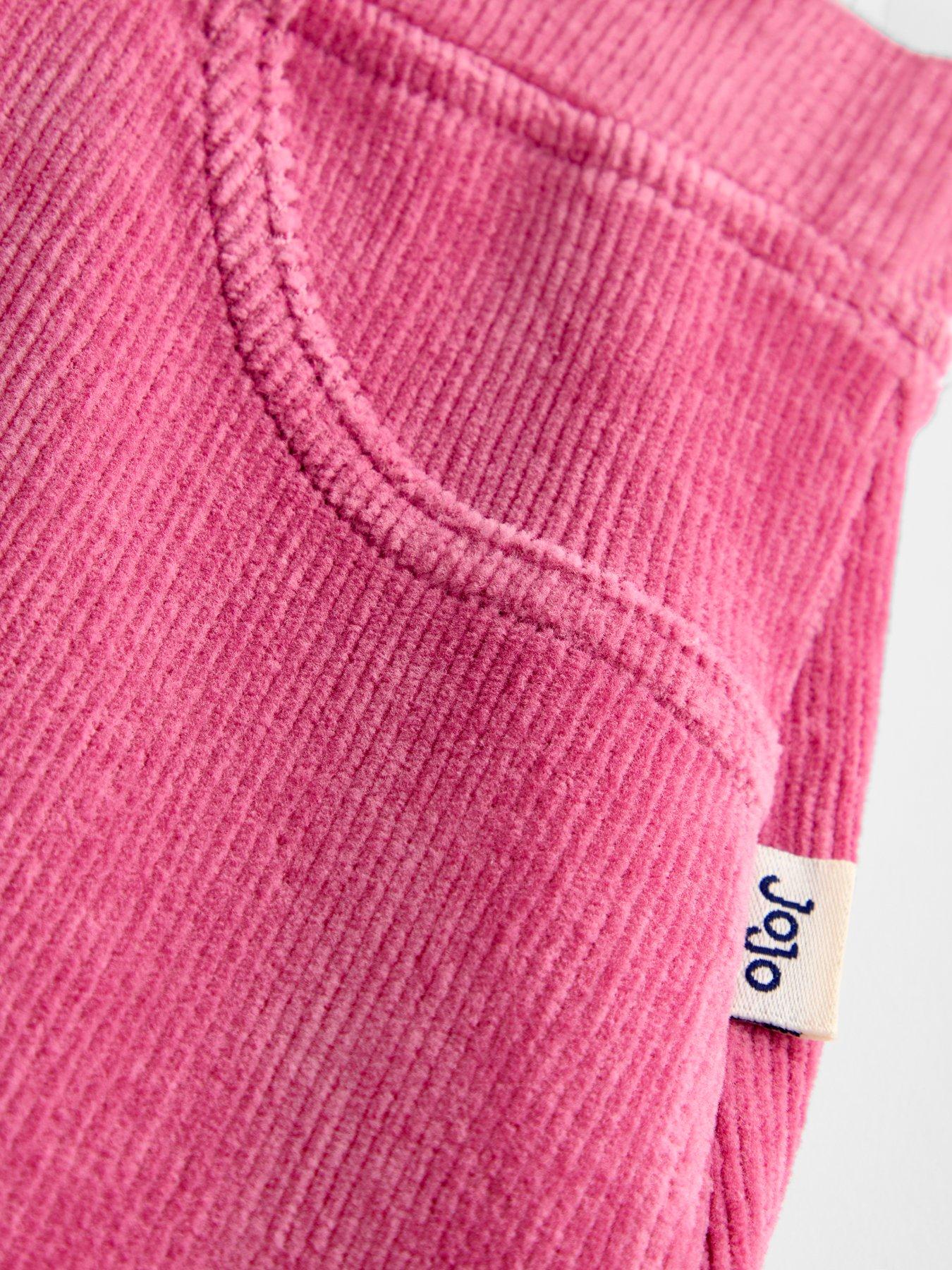 Image 4 of 5 of JoJo Maman Bebe Girls 2 Pack Jersey Cord Pull On Leggings - Multi