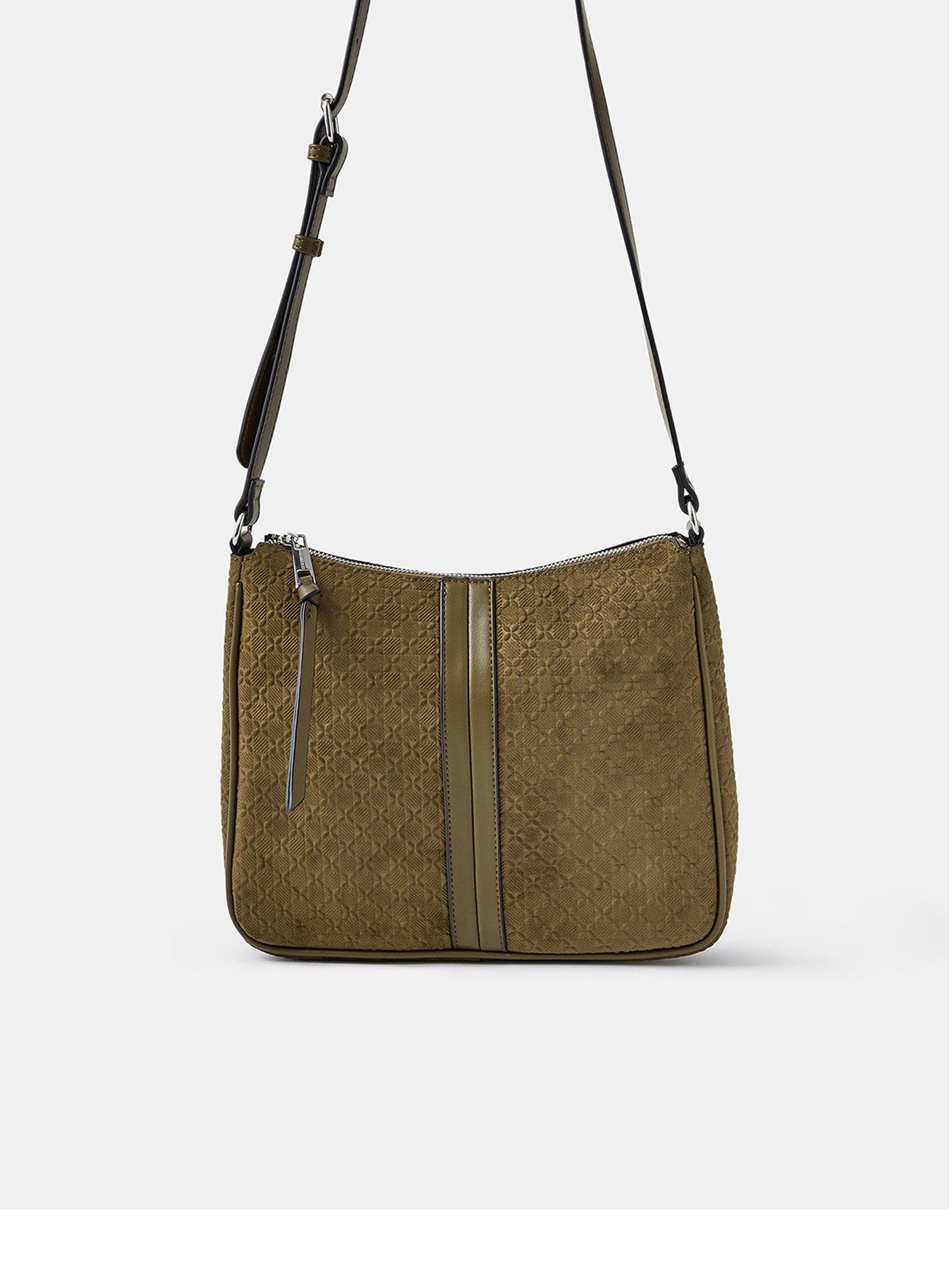 Accessorize Suedette Embossed Crossbo