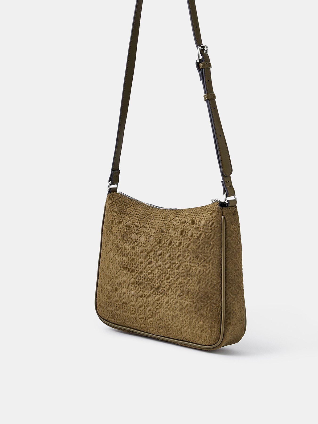Image 2 of 4 of Accessorize Suedette Embossed Crossbo