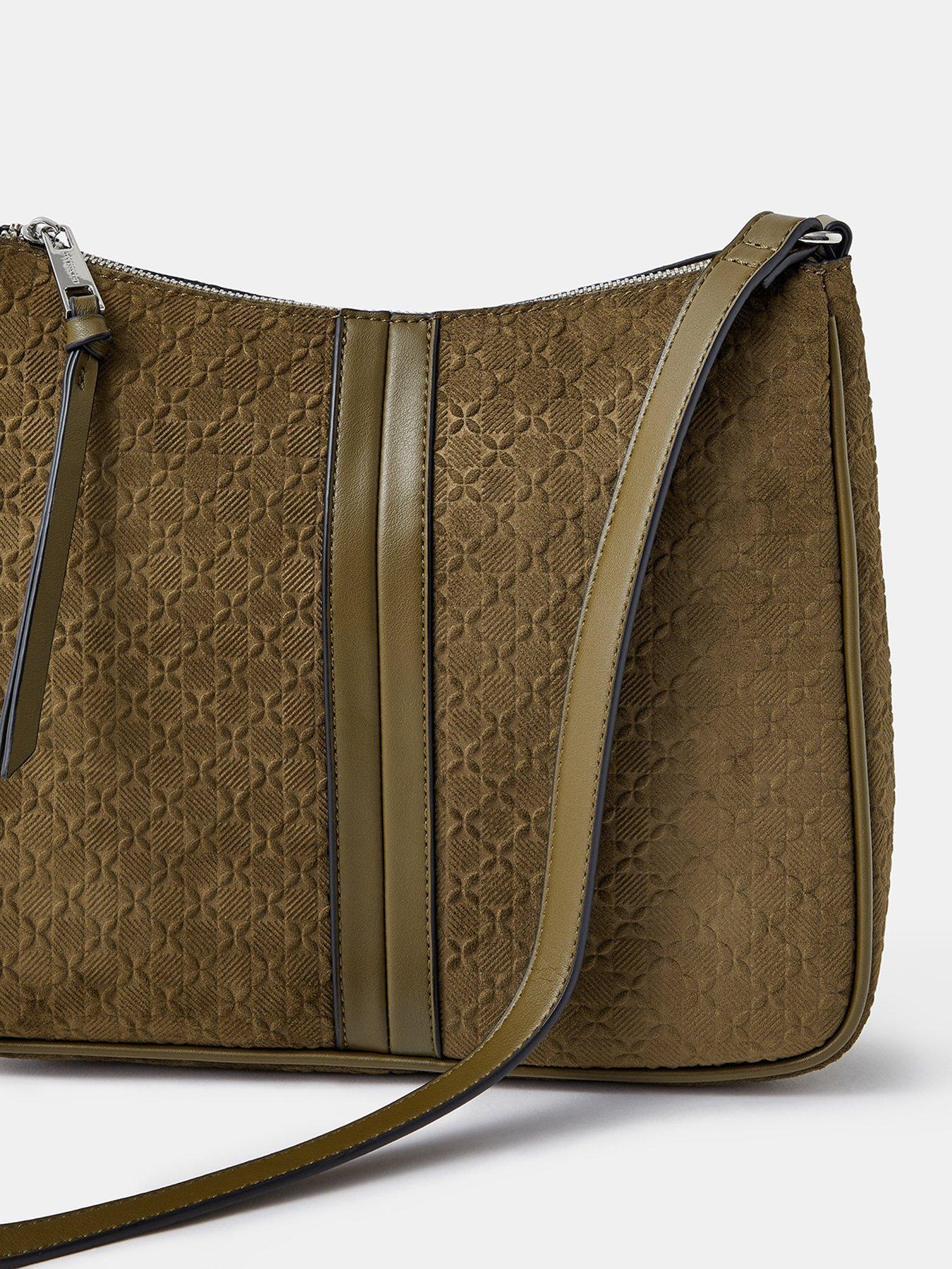 Image 3 of 4 of Accessorize Suedette Embossed Crossbo