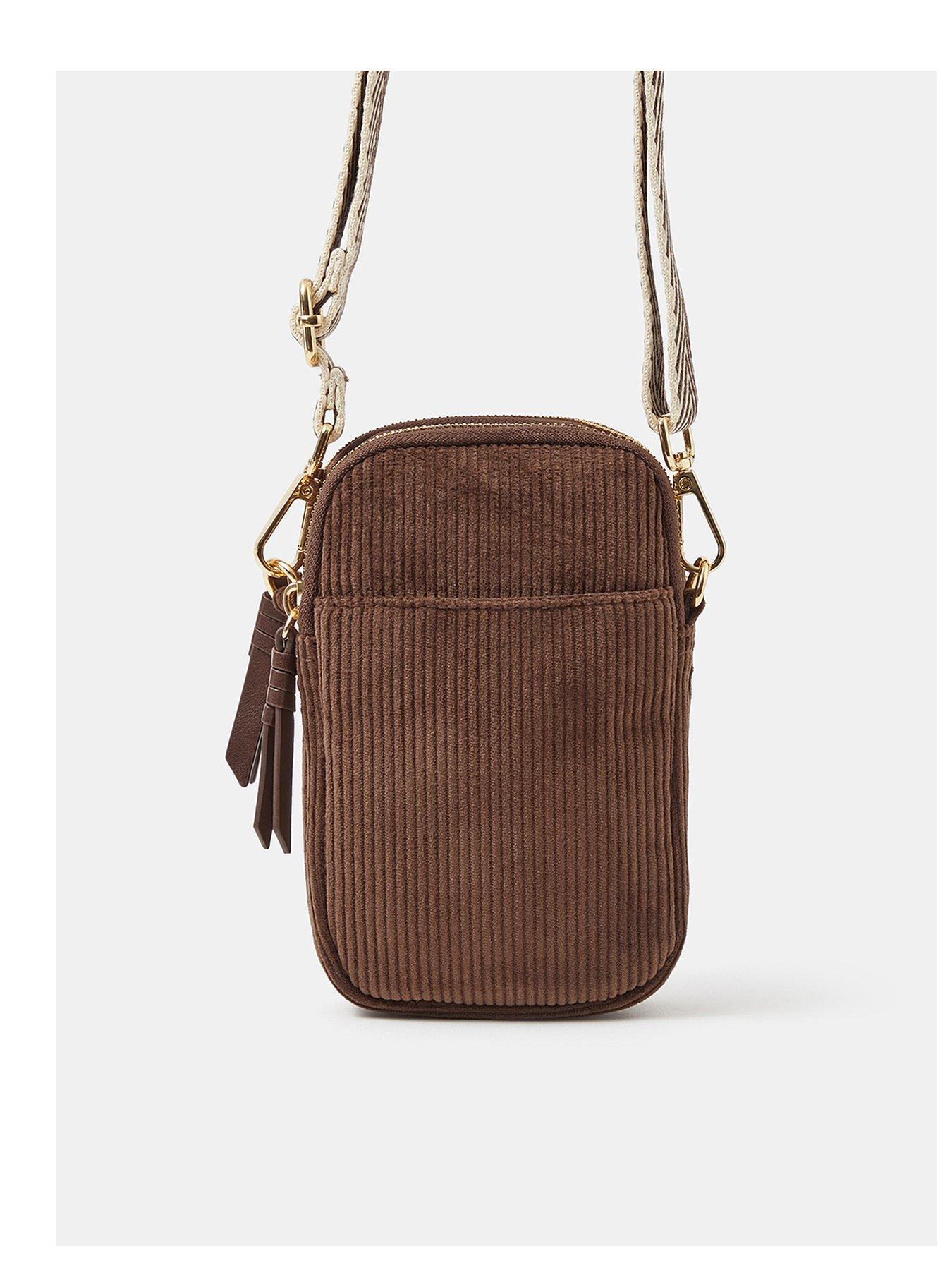 Accessorize Cord Phone Crossbody Bag - Brown
