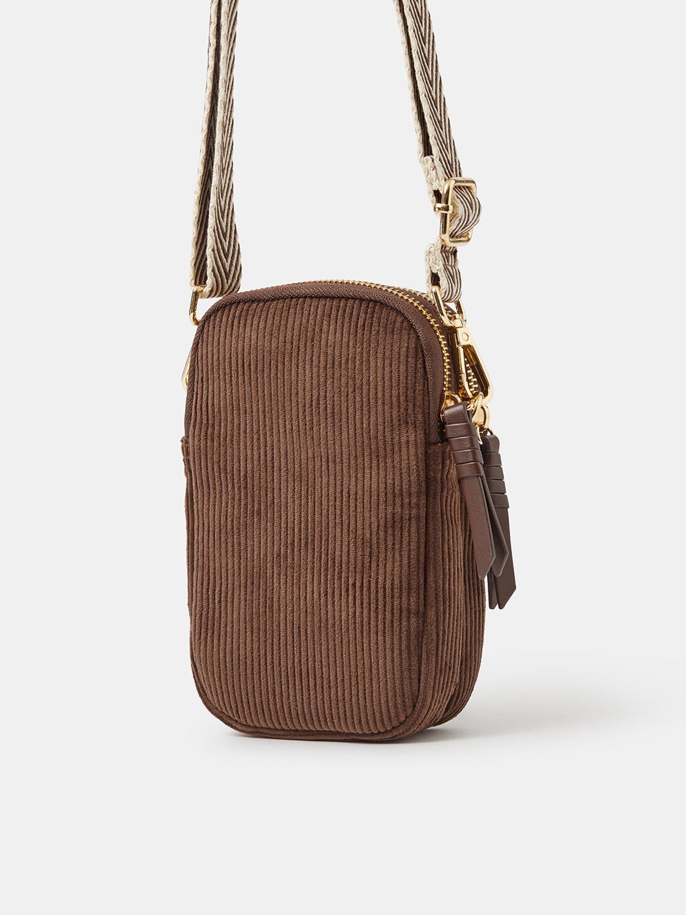 Image 3 of 5 of Accessorize Cord Phone Crossbody Bag - Brown