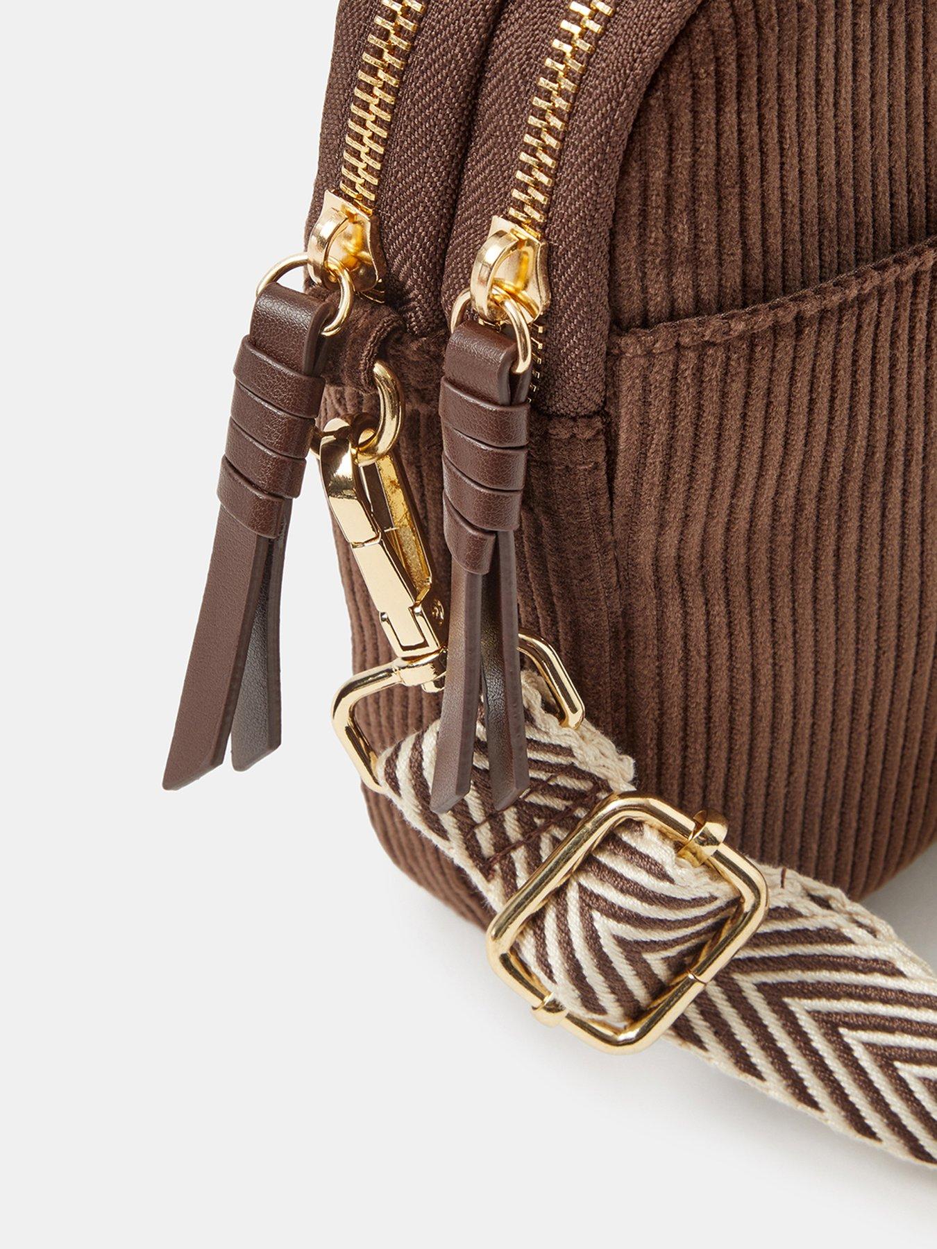 Image 4 of 5 of Accessorize Cord Phone Crossbody Bag - Brown