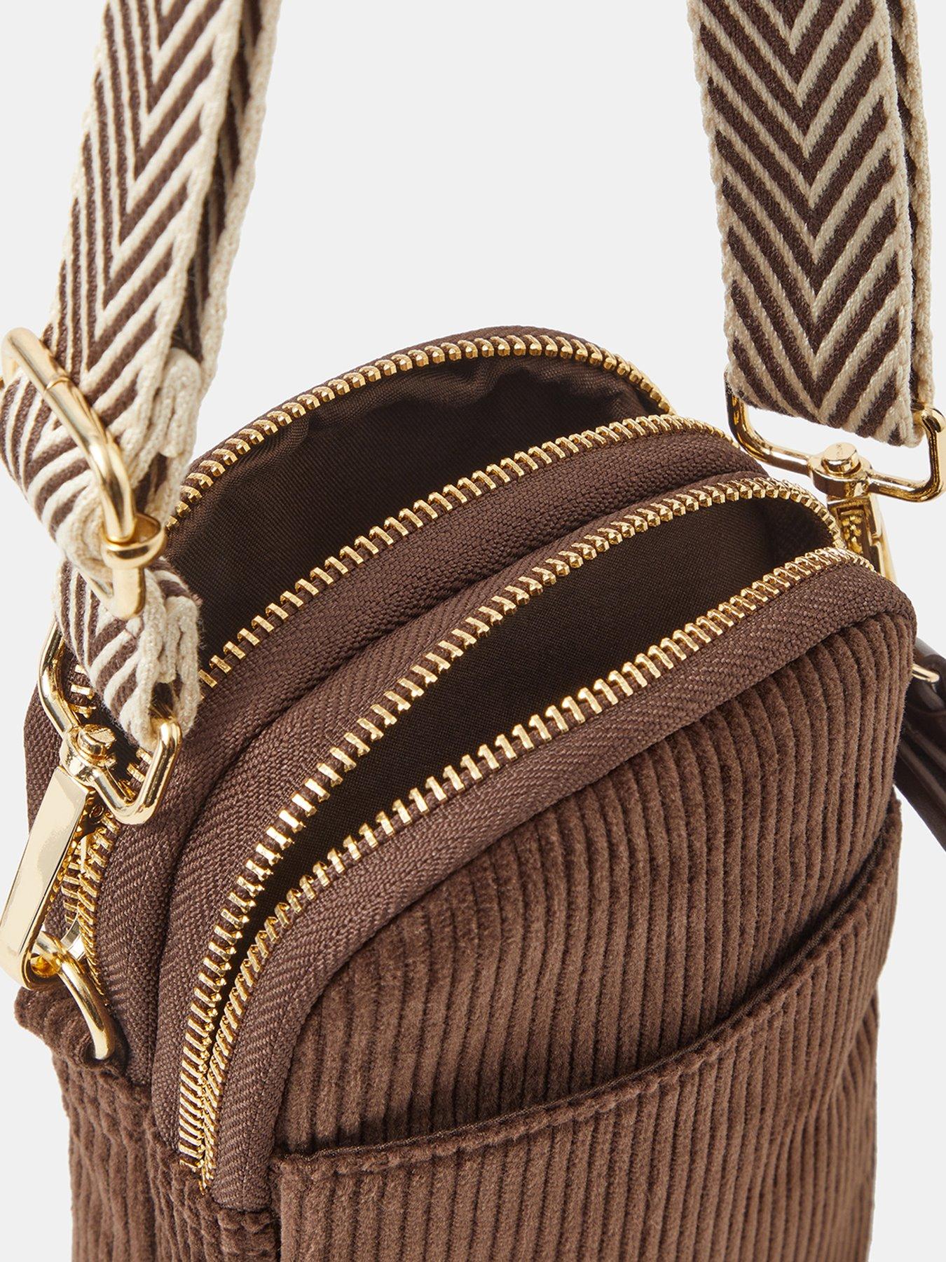 Image 5 of 5 of Accessorize Cord Phone Crossbody Bag - Brown