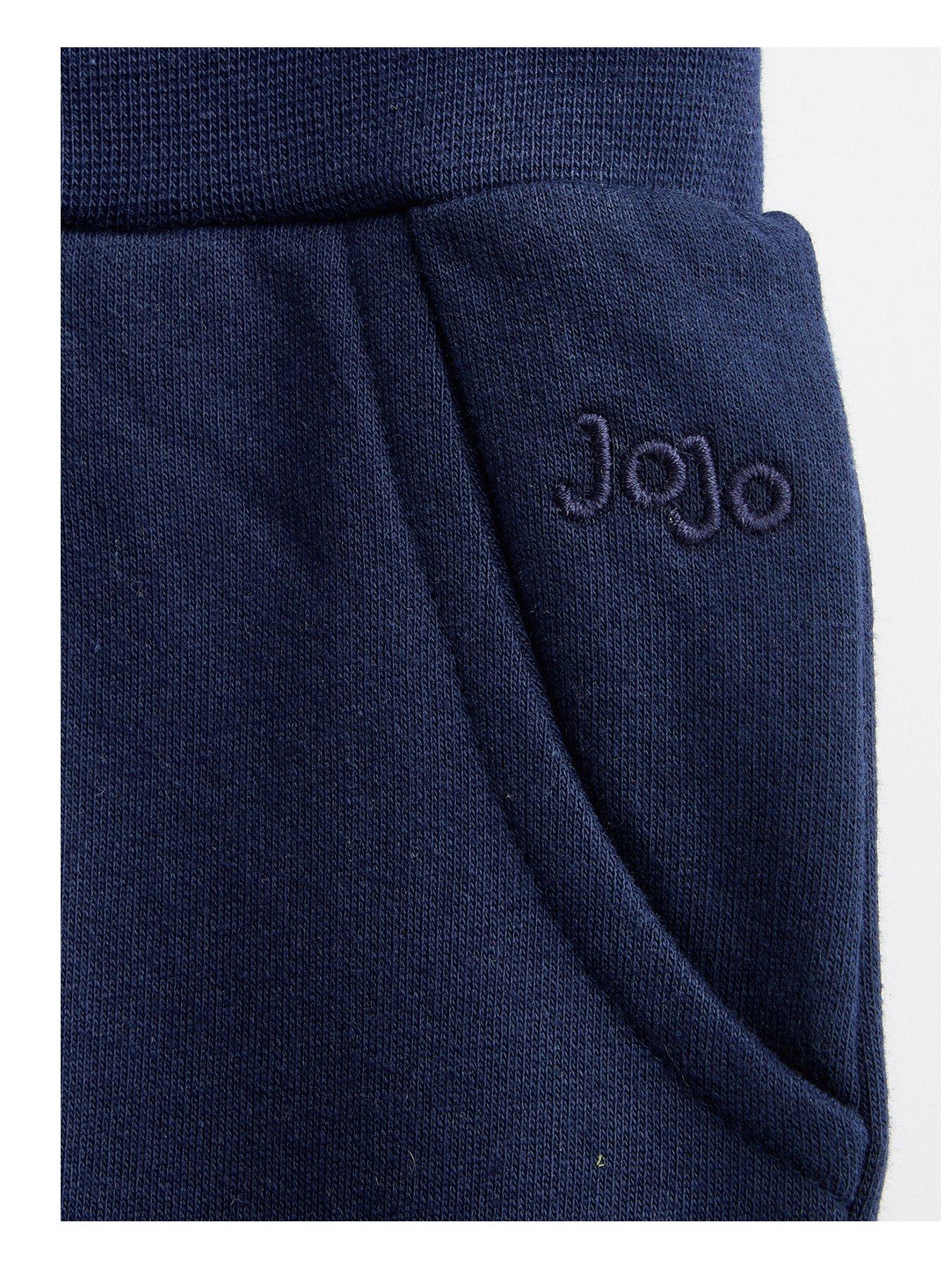Image 3 of 7 of JoJo Maman Bebe Toddler Boys 3 Pack Cotton Cuffed Jogging Bottoms - Blue