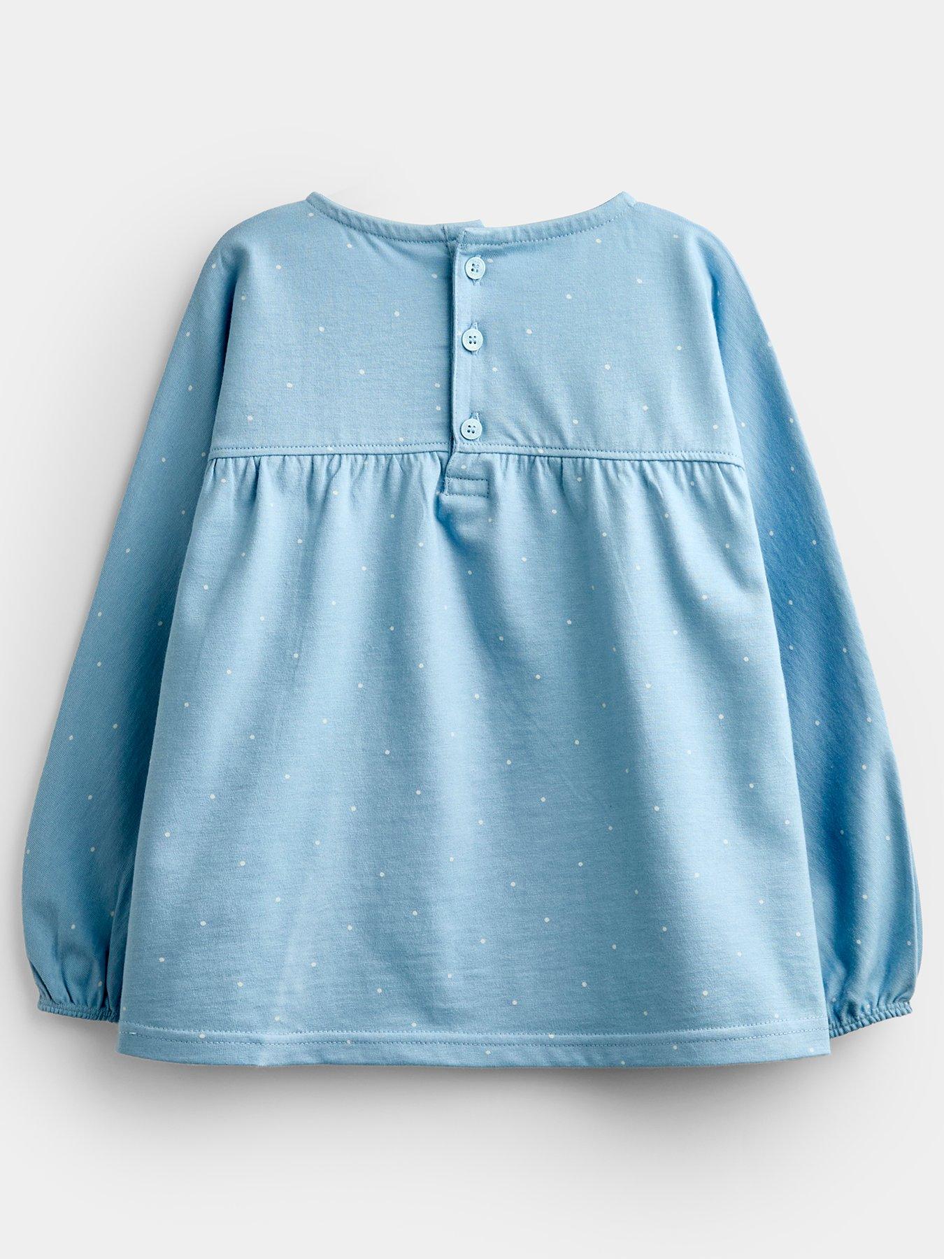 Image 3 of 7 of JoJo Maman Bebe Toddler Girls Woodland Applique Top And Legging Set - Blue