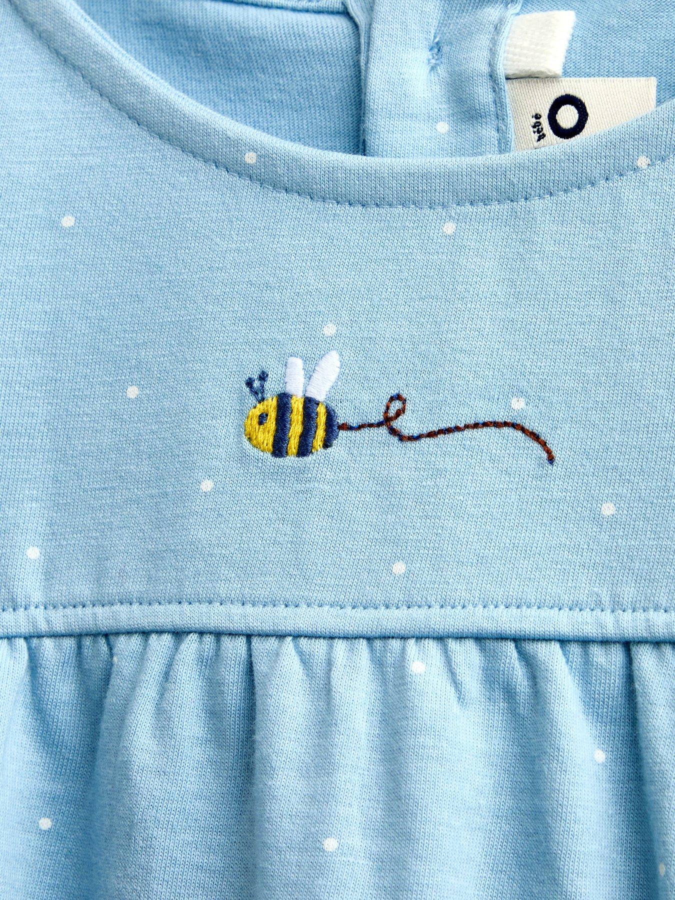 Image 4 of 7 of JoJo Maman Bebe Toddler Girls Woodland Applique Top And Legging Set - Blue